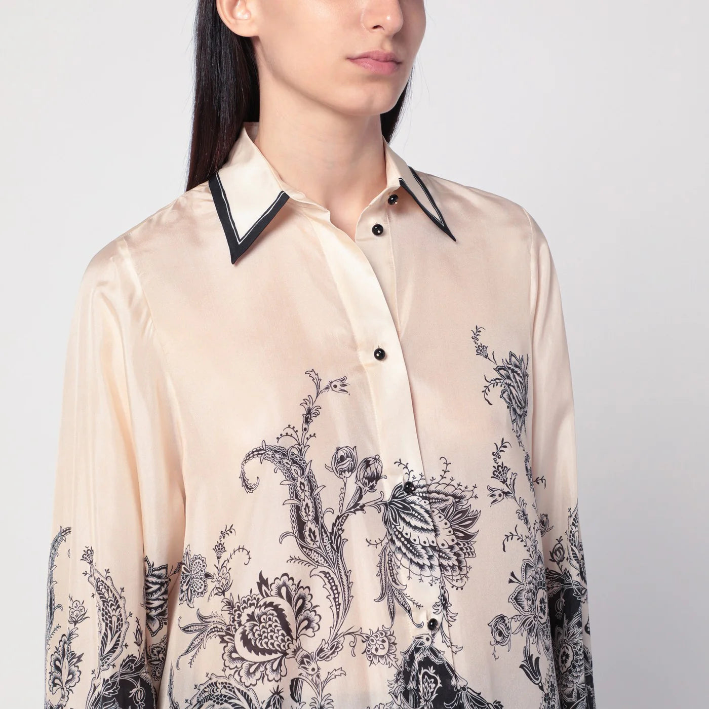 ZIMMERMANN Cream Rhiannon shirt with fantasy print