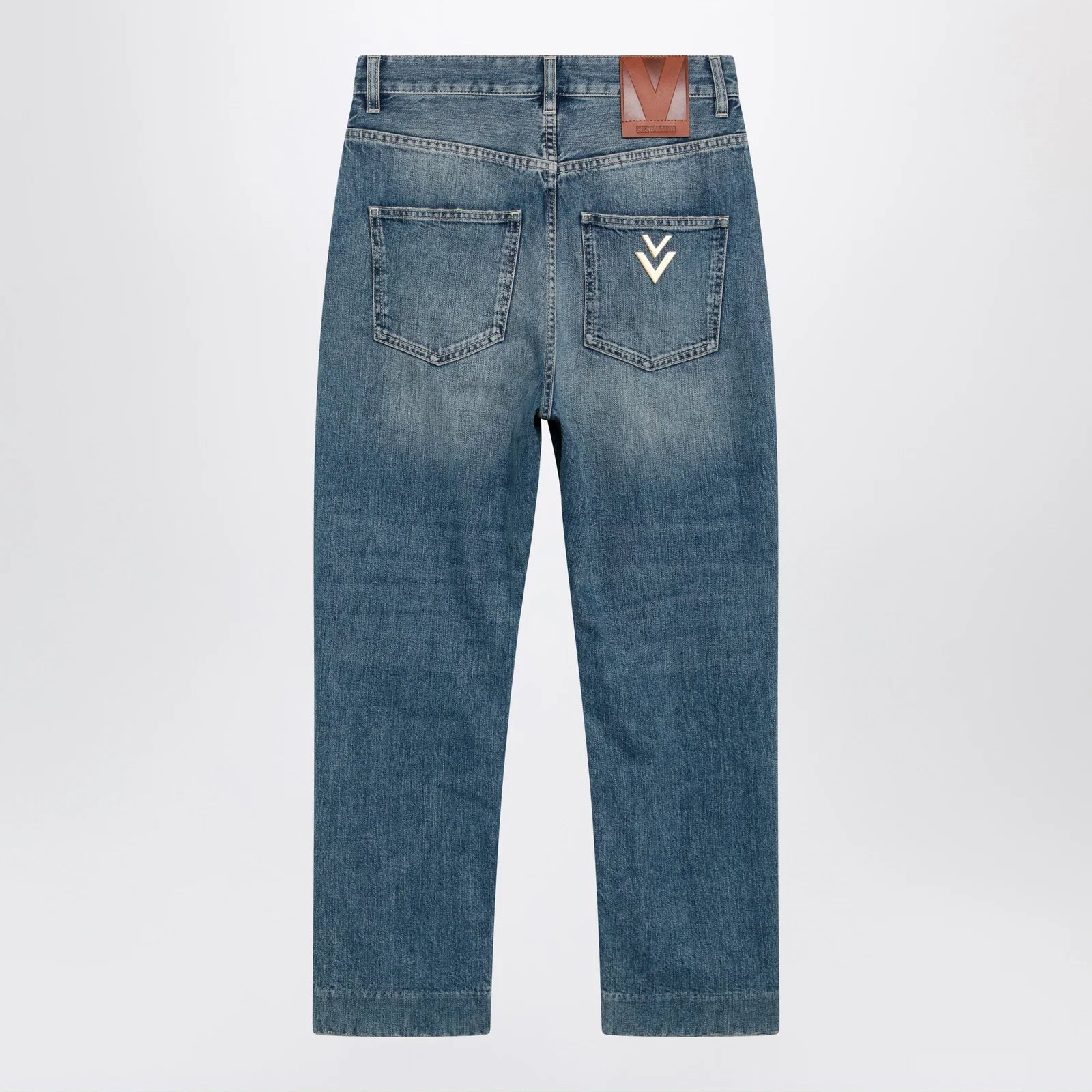 Valentino Medium blue jeans with VPatch detail on the back