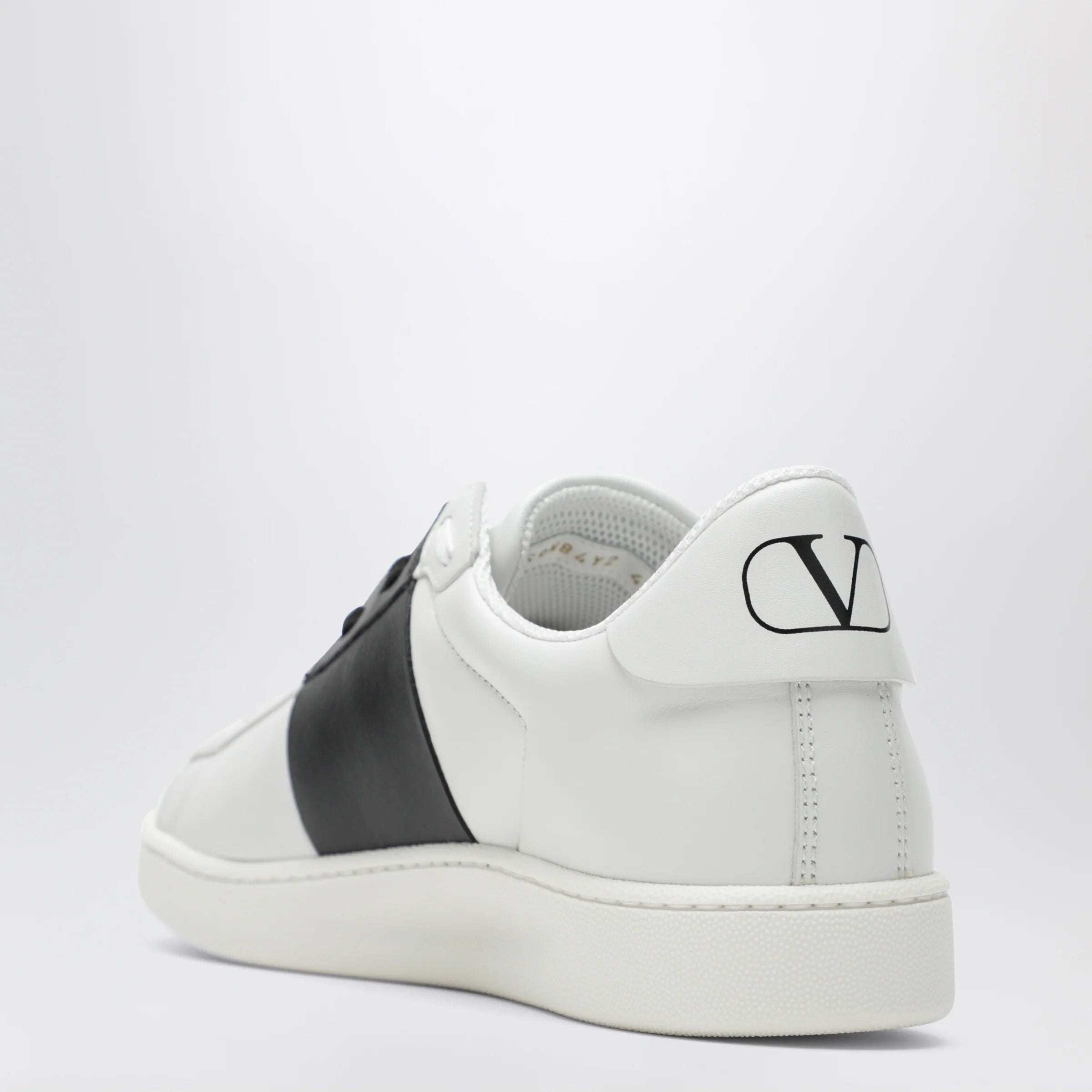 Valentino Garavani Open Royco nappa calfskin sneakers in white/black