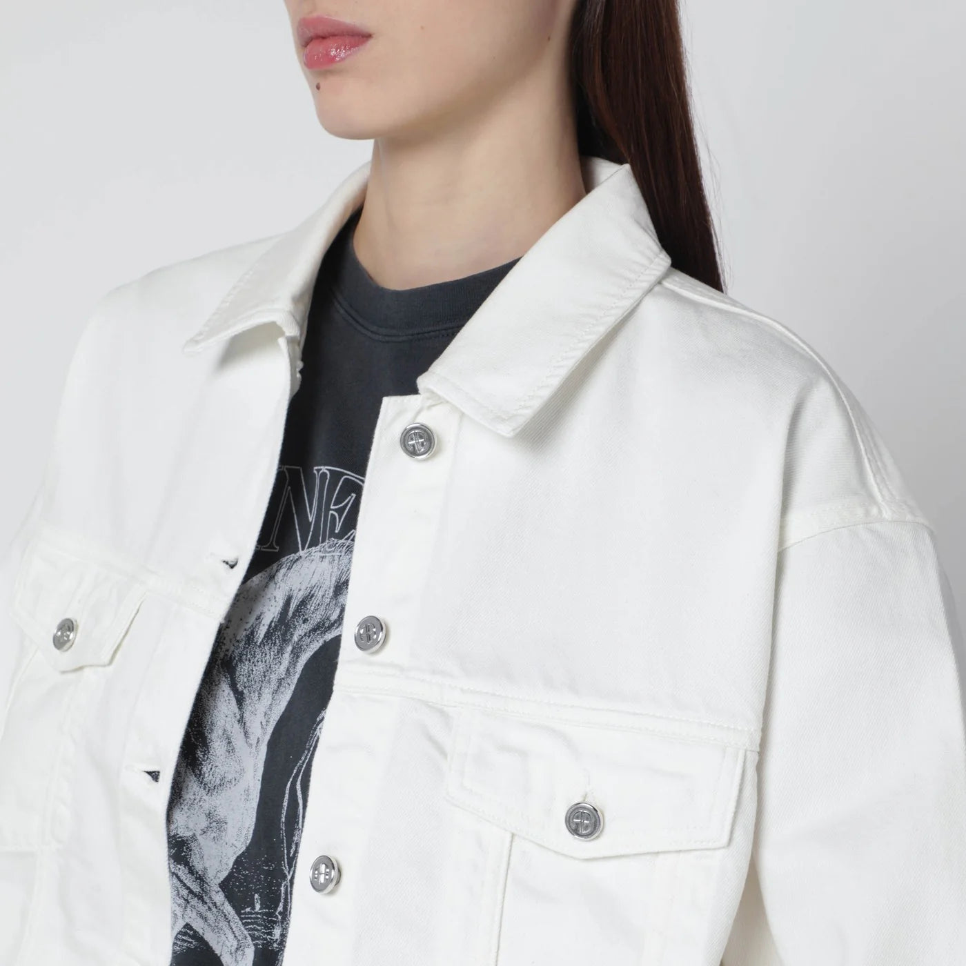 ANINE BING Ecru organic denim jacket