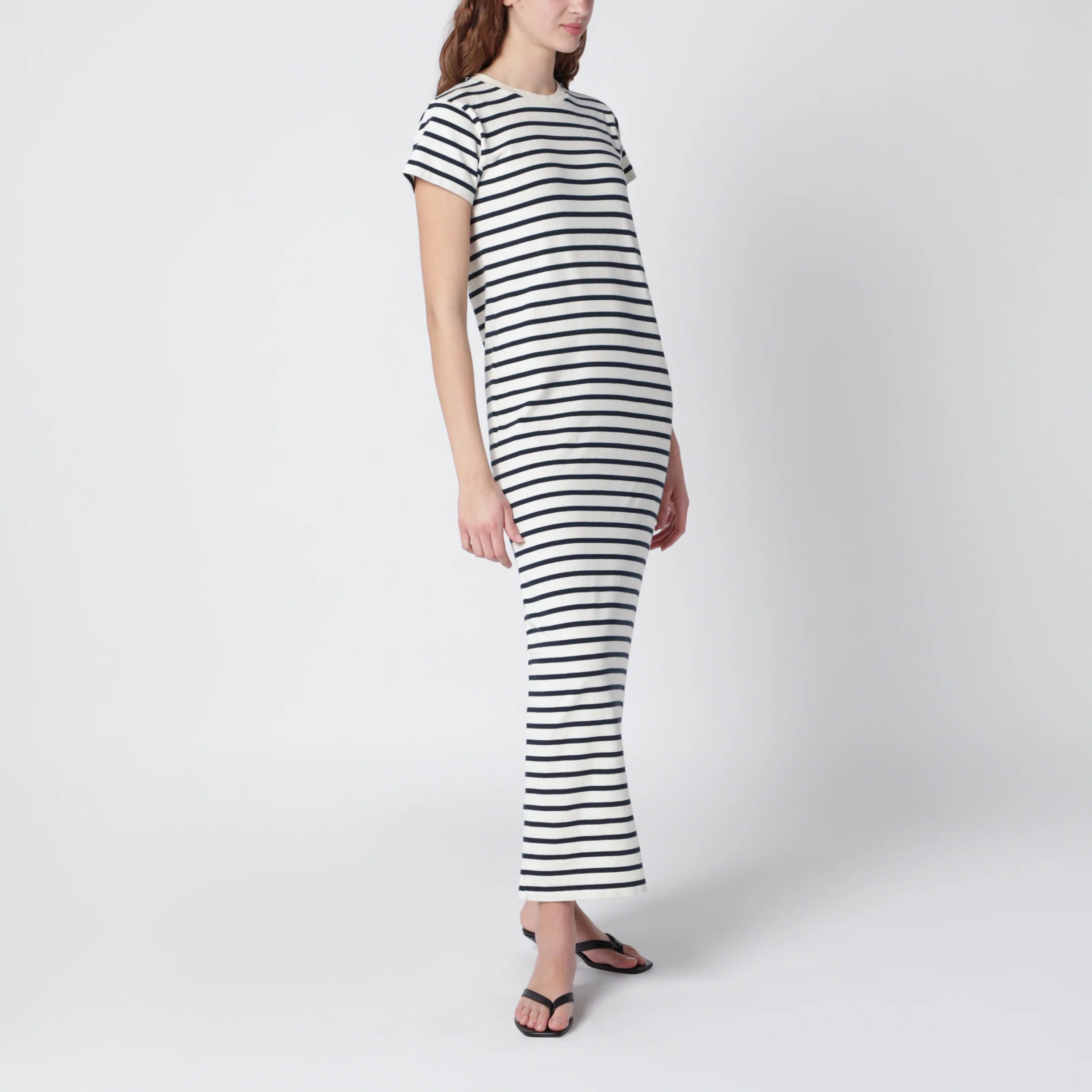 ANINE BING Wynne Striped Maxi Cotton Dress