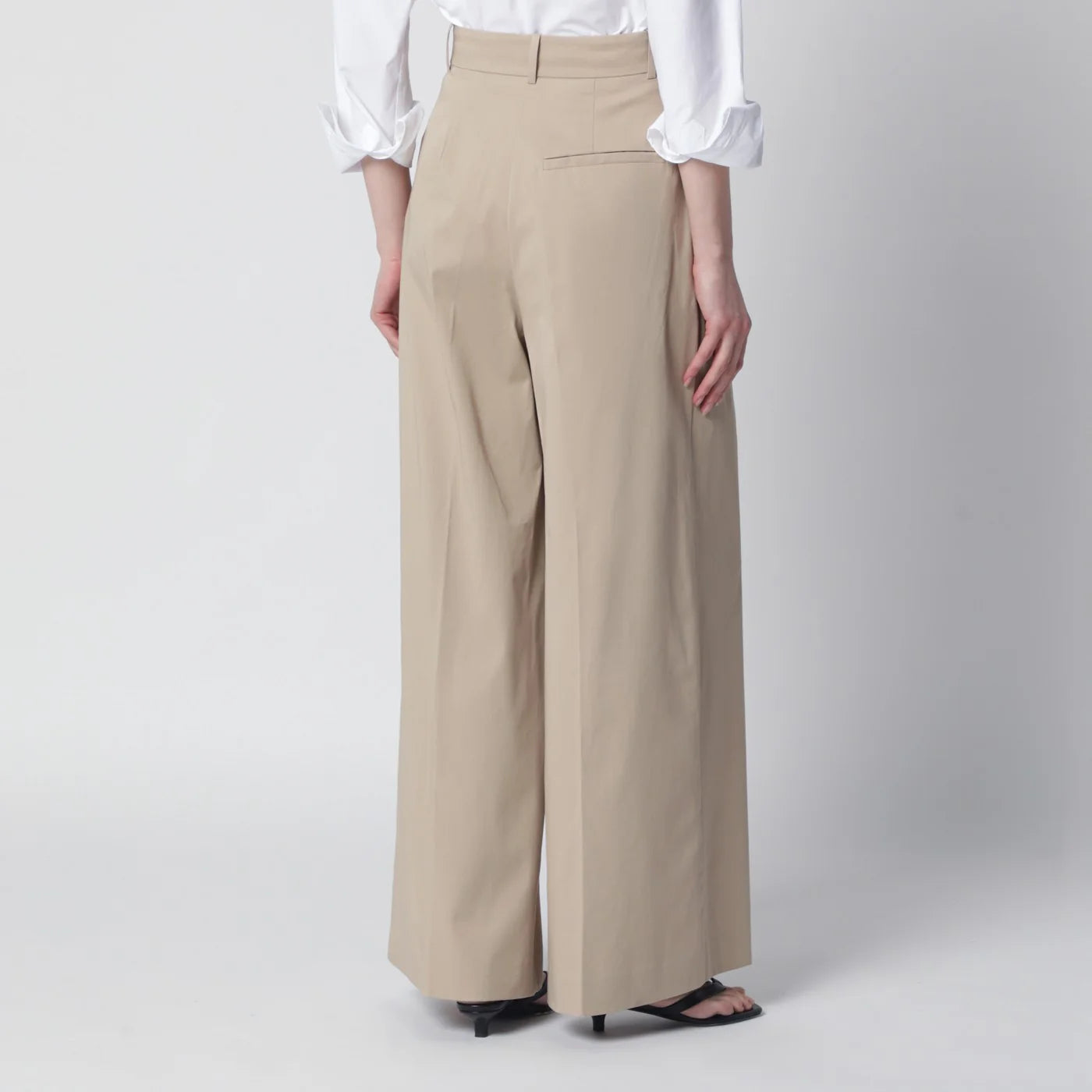 ANINE BING Beige Lou trousers with pleats
