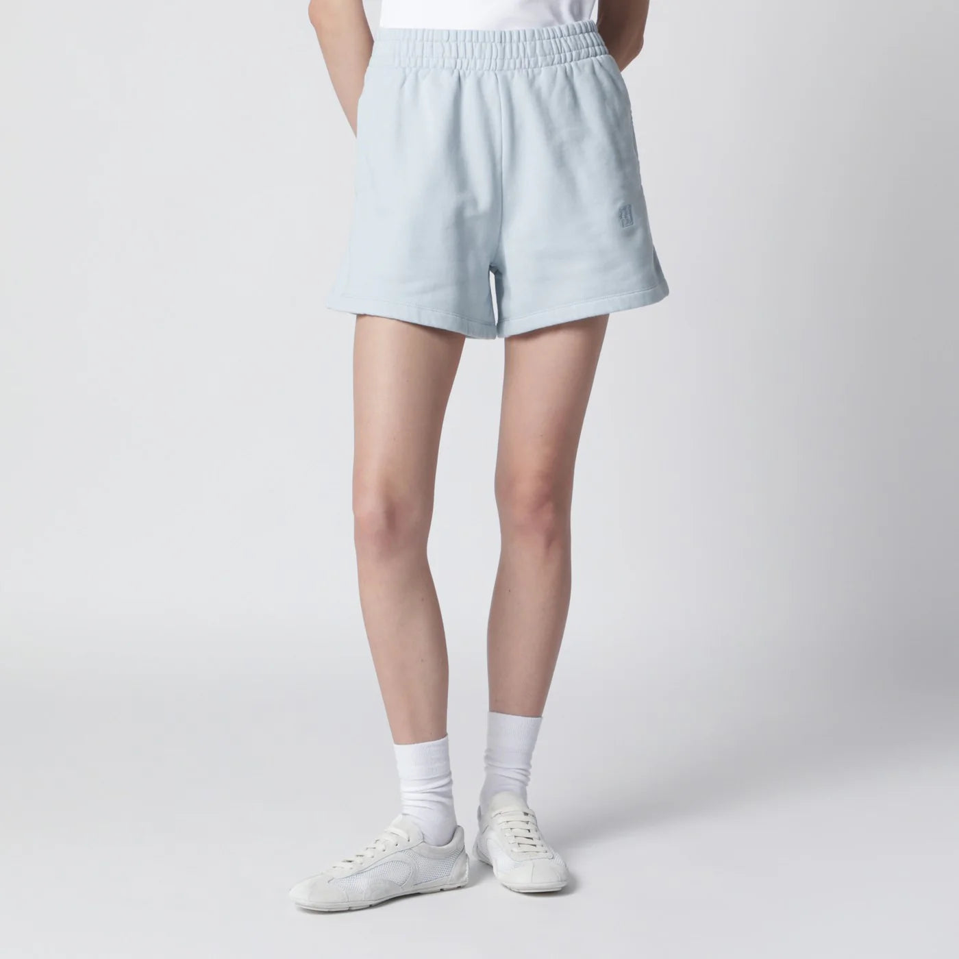 ANINE BING Light blue cotton Shorts