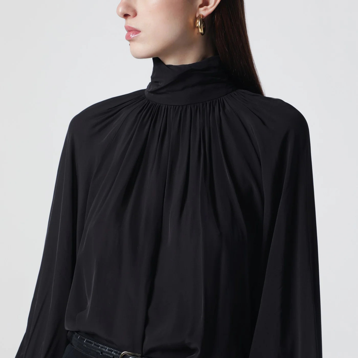 ANINE BING Black Anne viscose blouse
