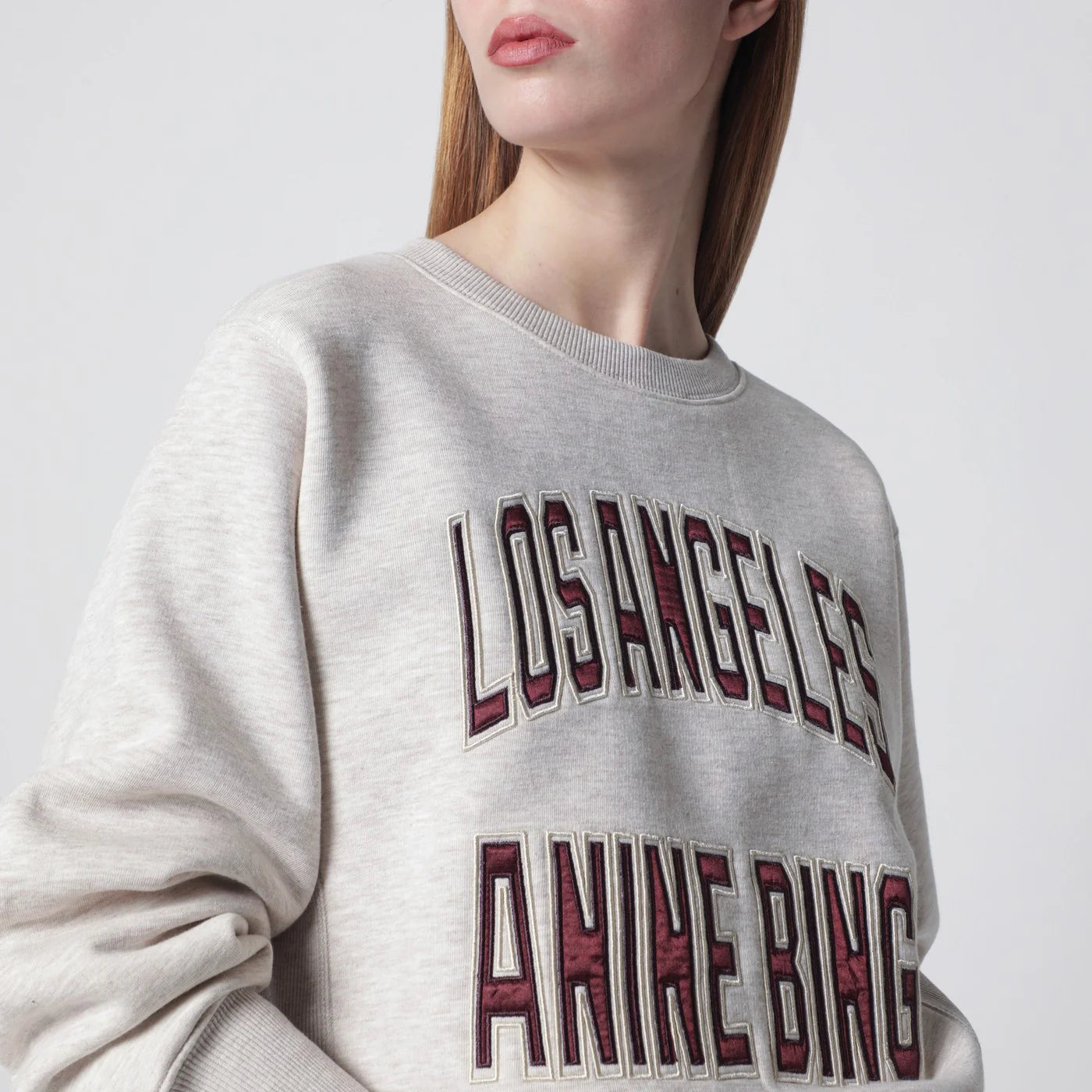 ANINE BING Harry Shrunken La beige mélange sweatshirt