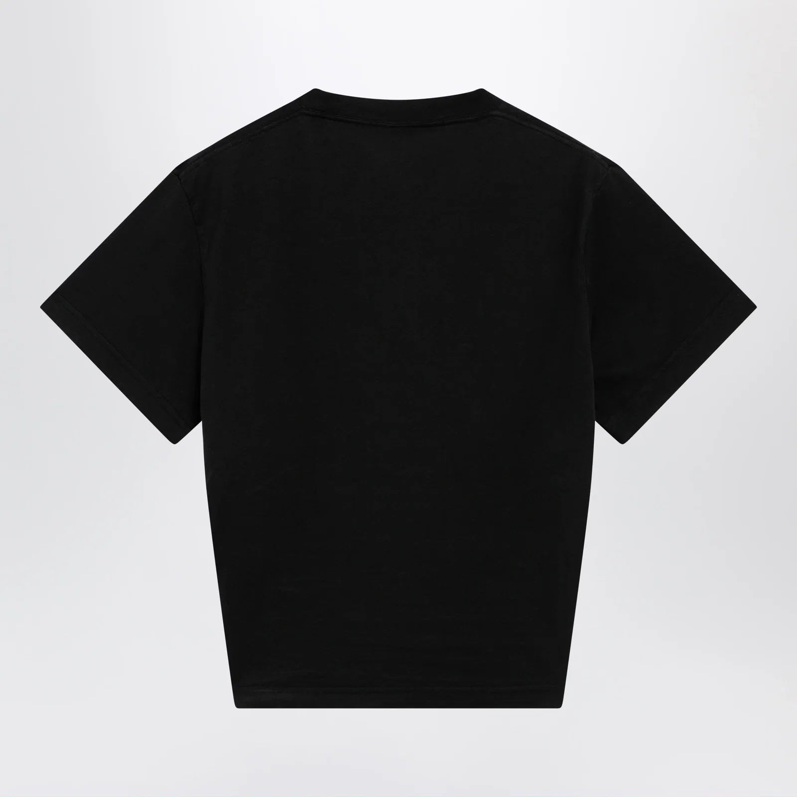 Balenciaga Black cropped T-shirt with logo print
