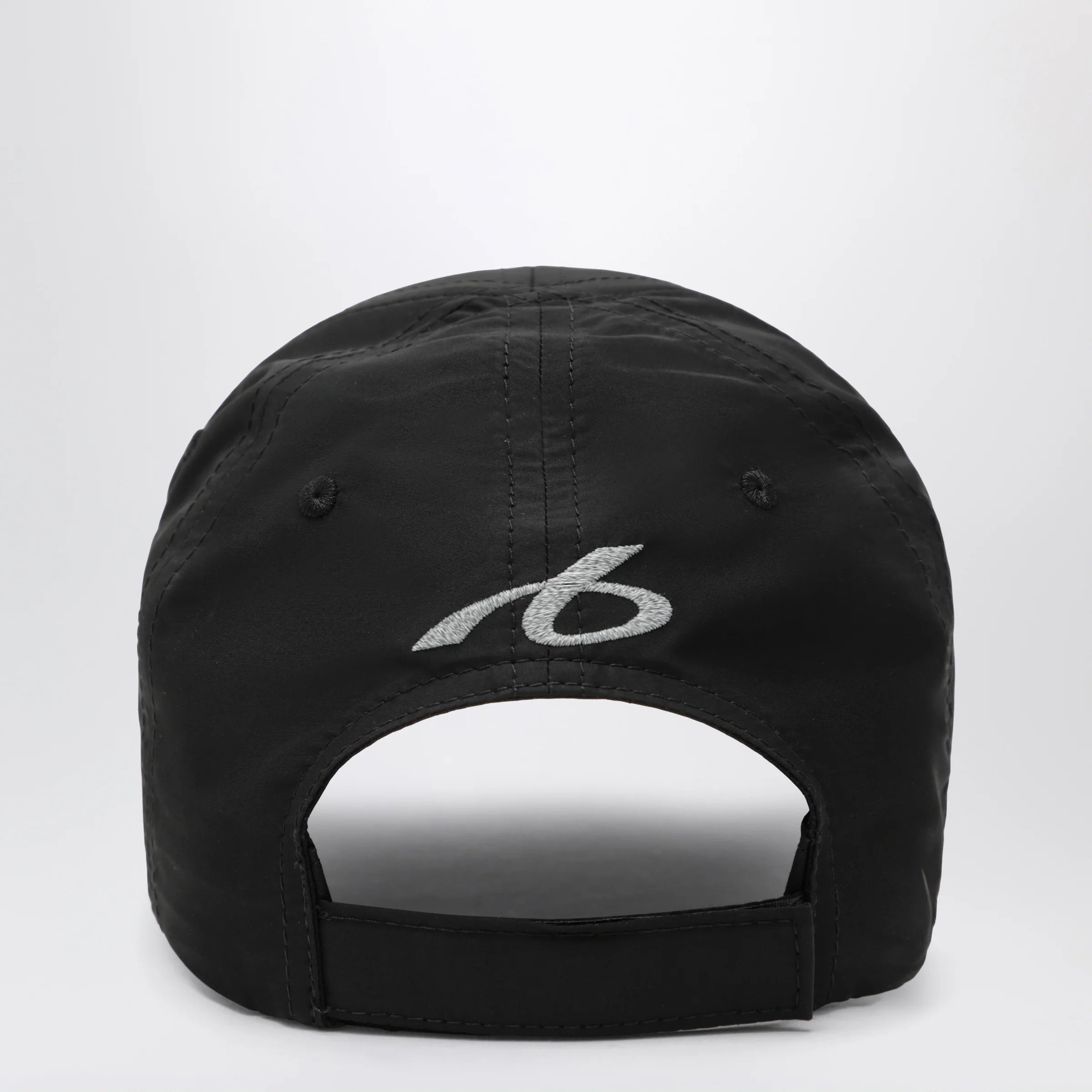 Balenciaga Black techwear cap with reflective detailing