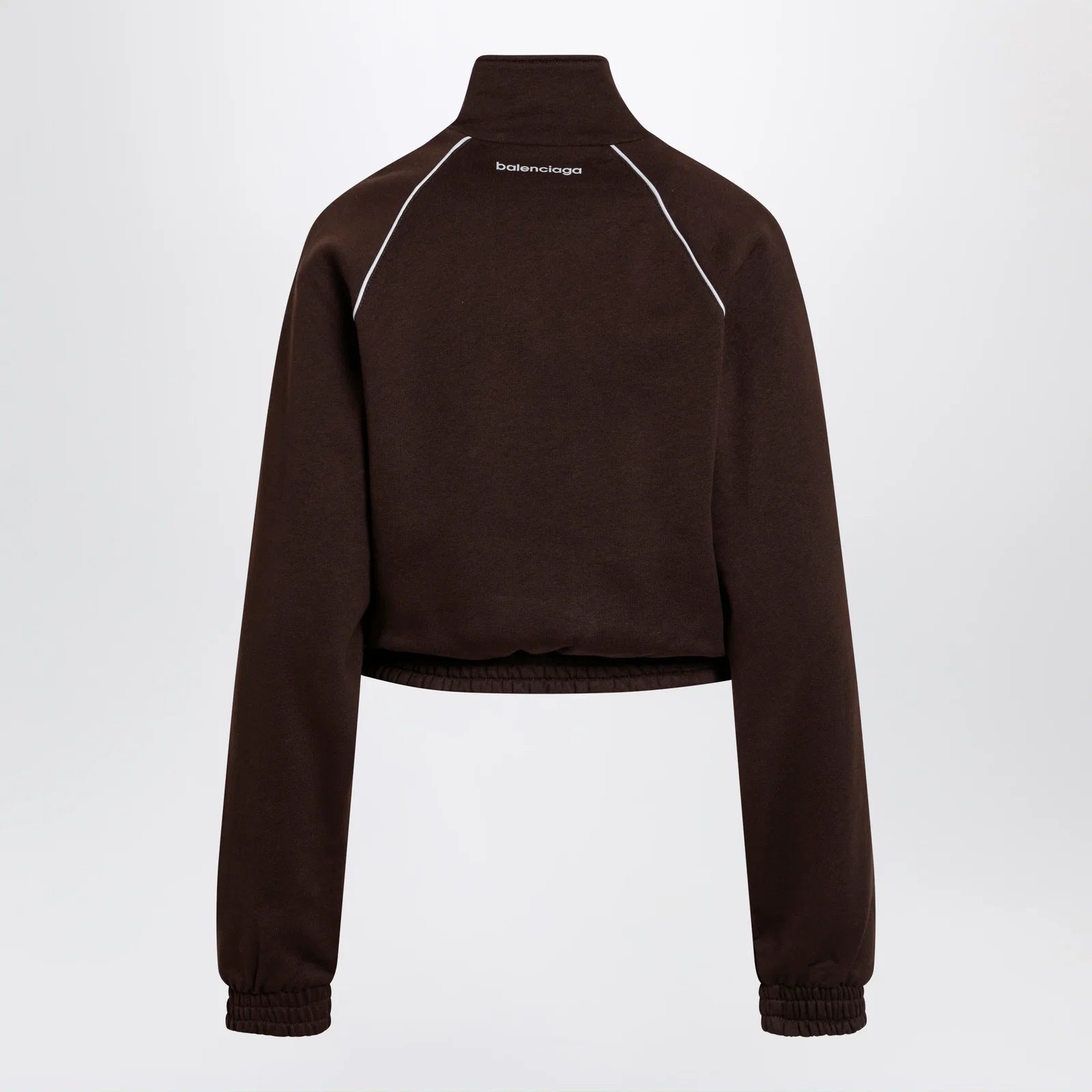 Balenciaga Techwear zip-up jacket in mocha dry fleece