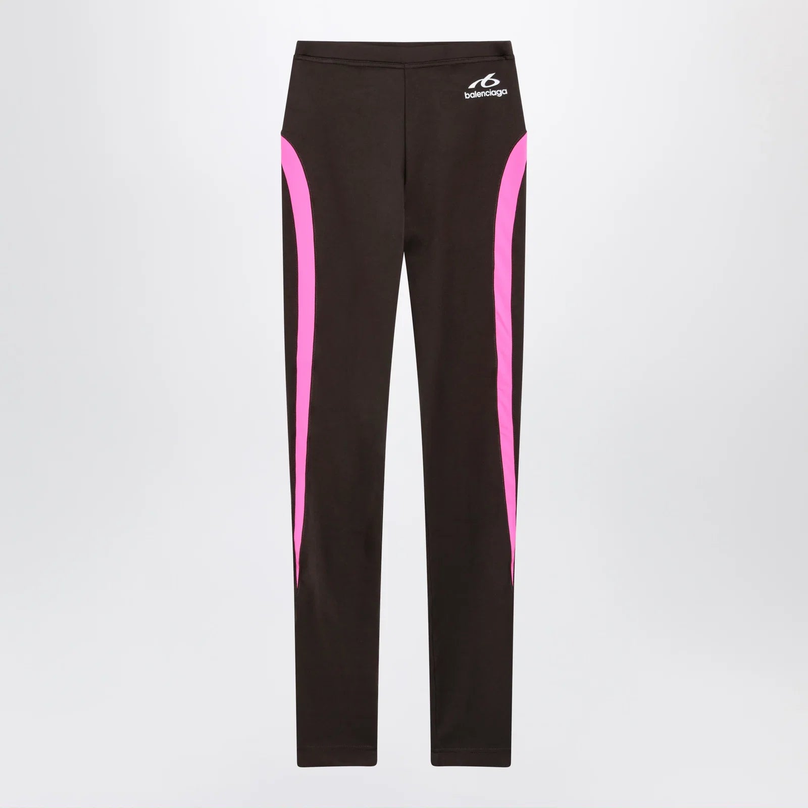 Balenciaga Techwear leggings in khaki/neon pink technical fabric