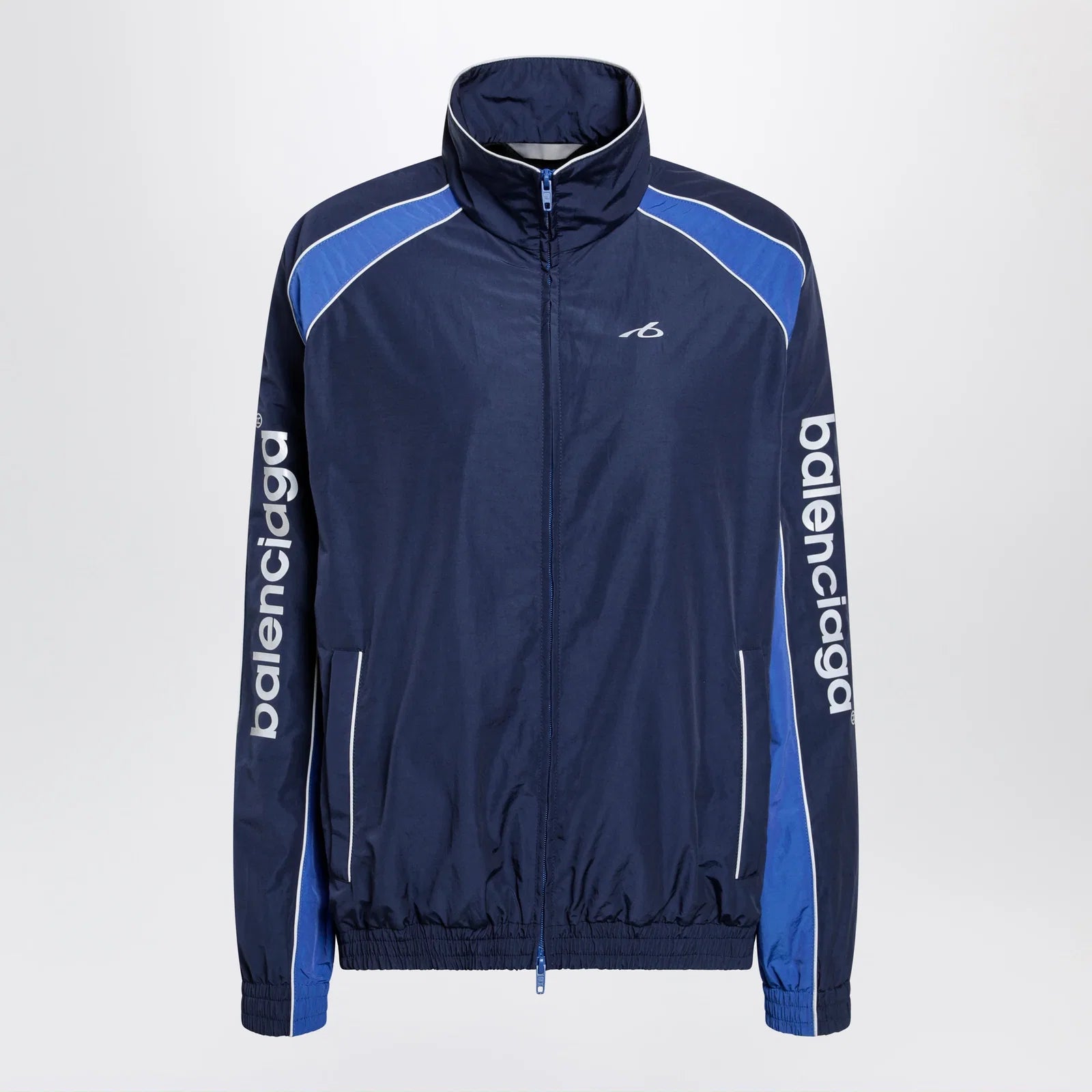 Balenciaga Navy blue Techwear zip-up jacket in cotton blend