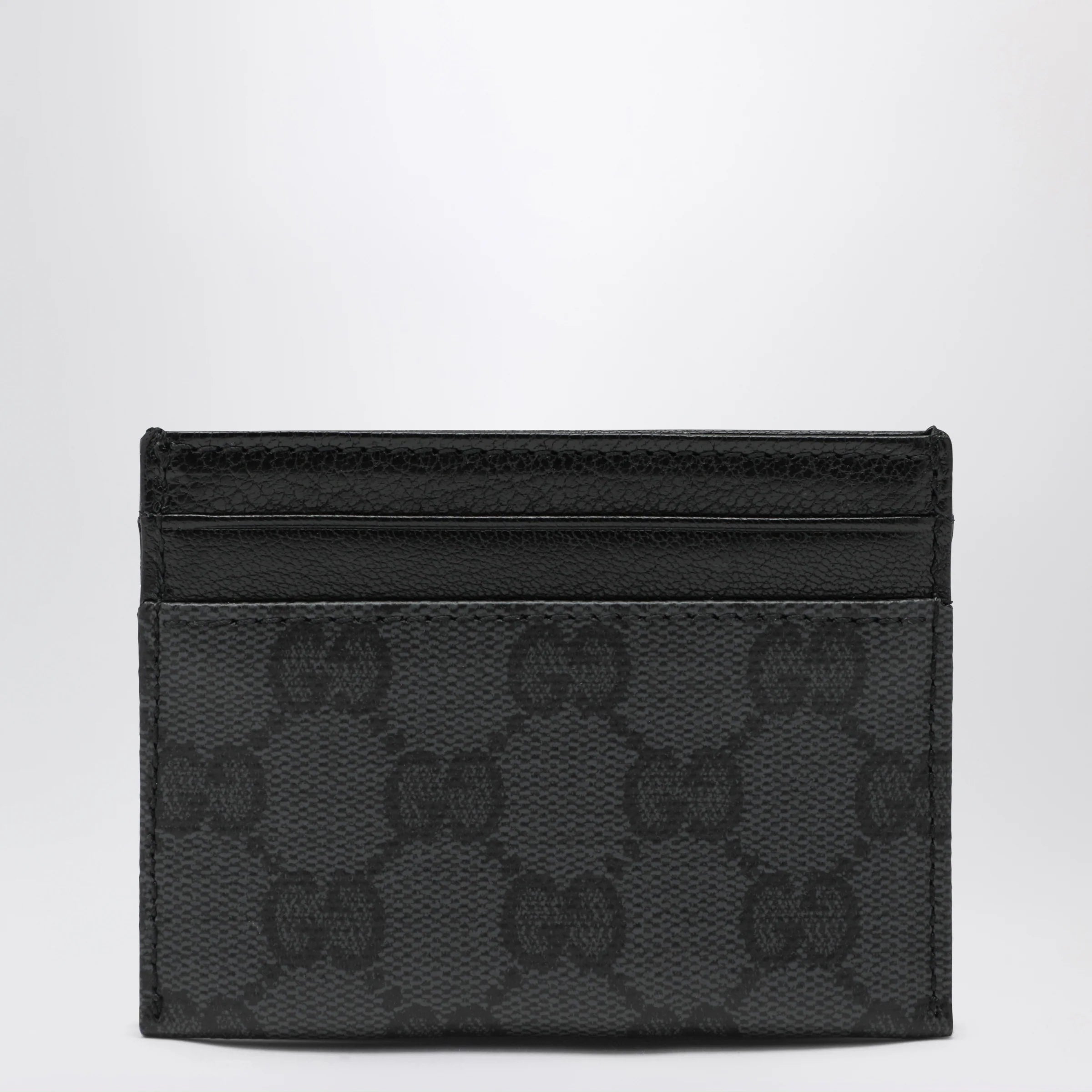 GUCCI Essence Classic card holder in black GG canvas