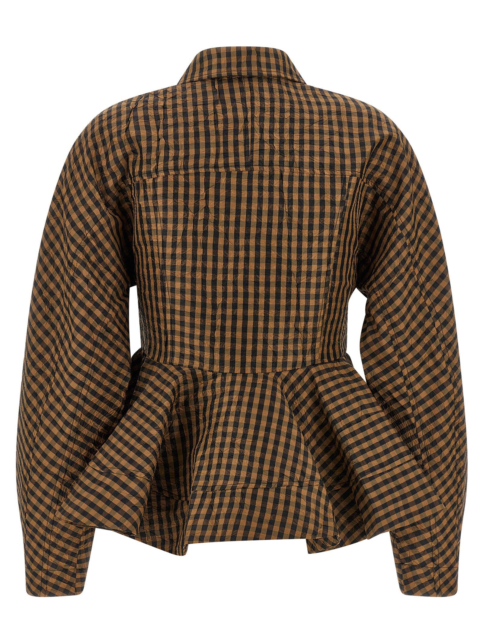 Ganni Crinckled Taffetà Blouse