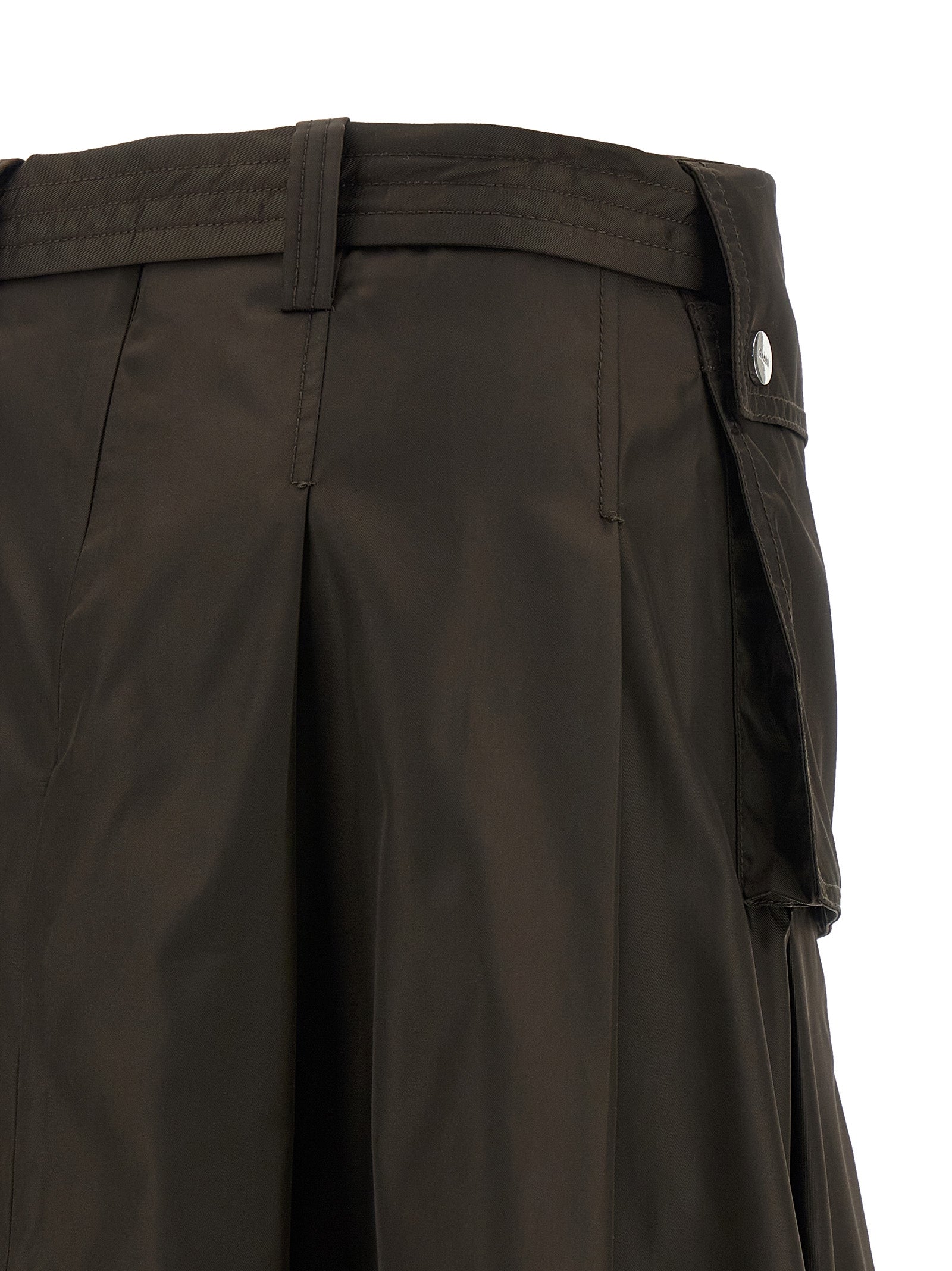 Ganni Duchesse Nylon Pleated Skirt