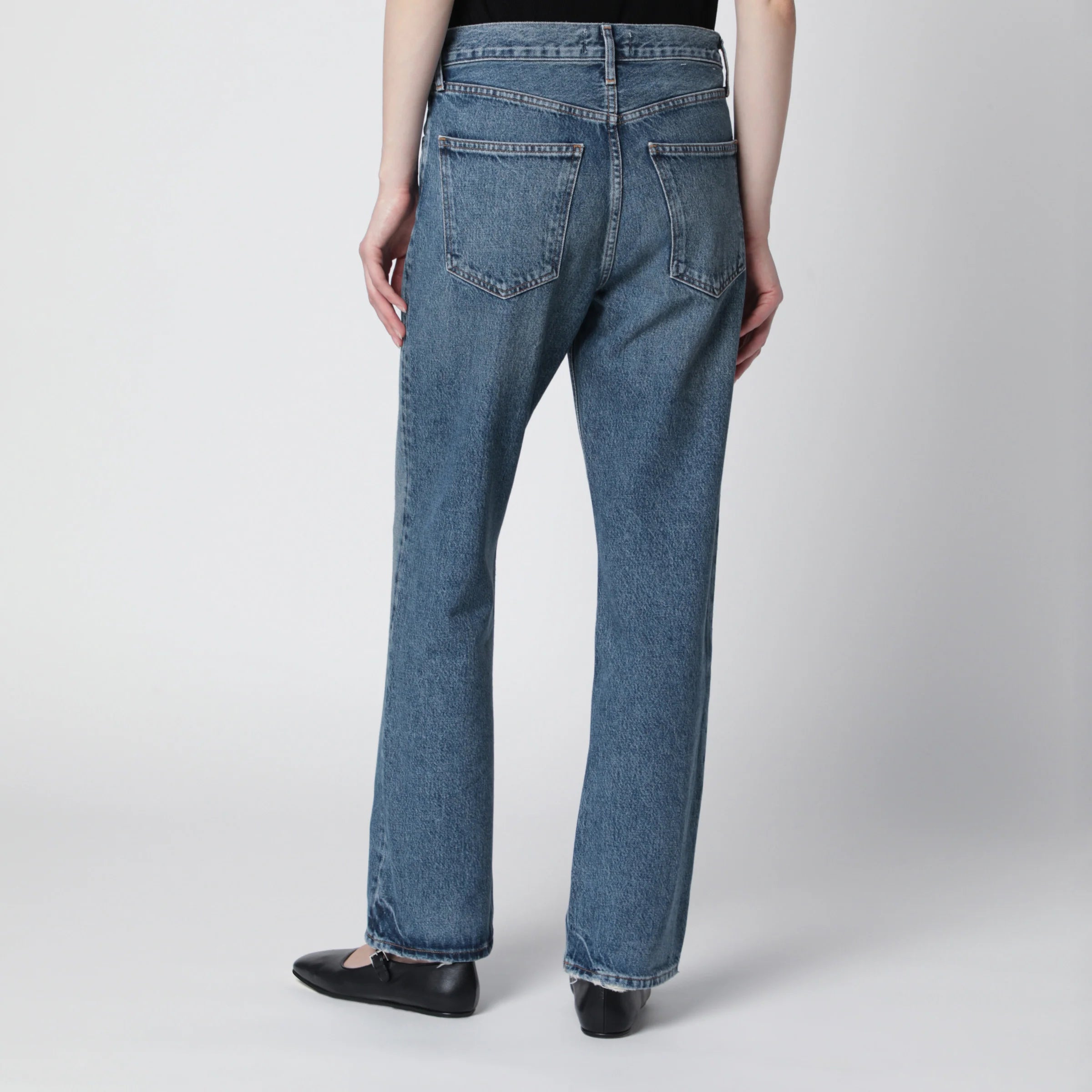 AGOLDE Lana straight-leg jeans in indigo denim