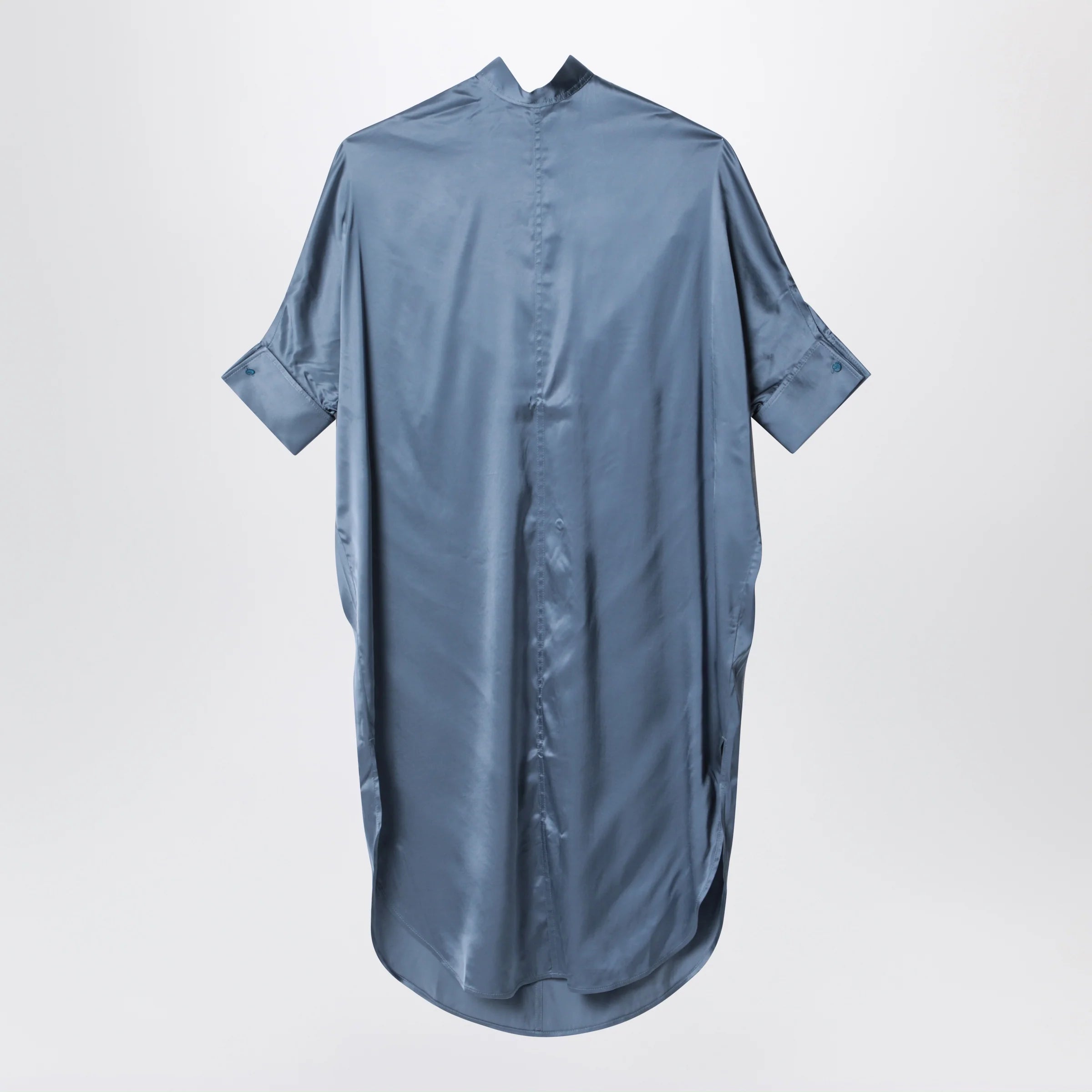 Acne Studios Satin tunic dress Dirty blue