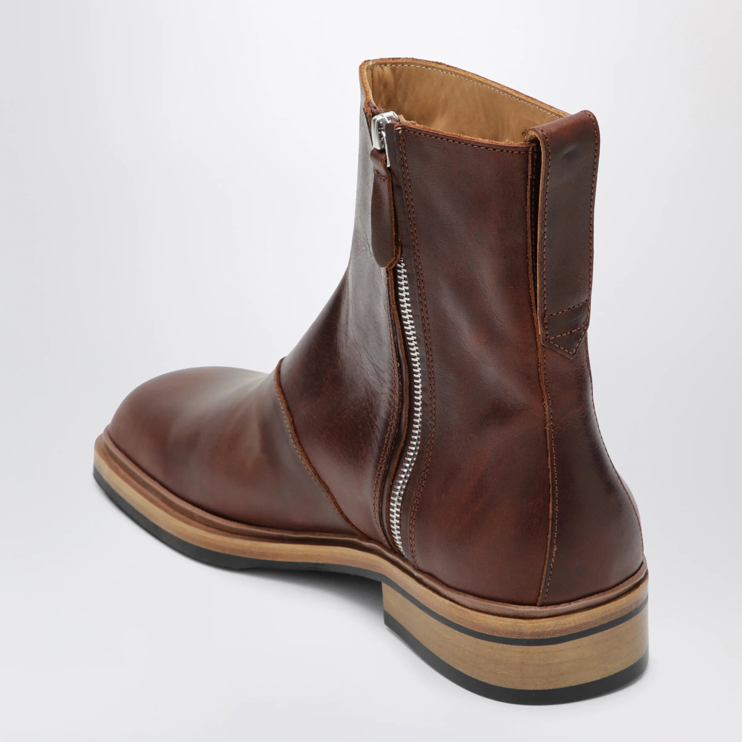 Our Legacy Daimono boots in whisky-colored calfskin