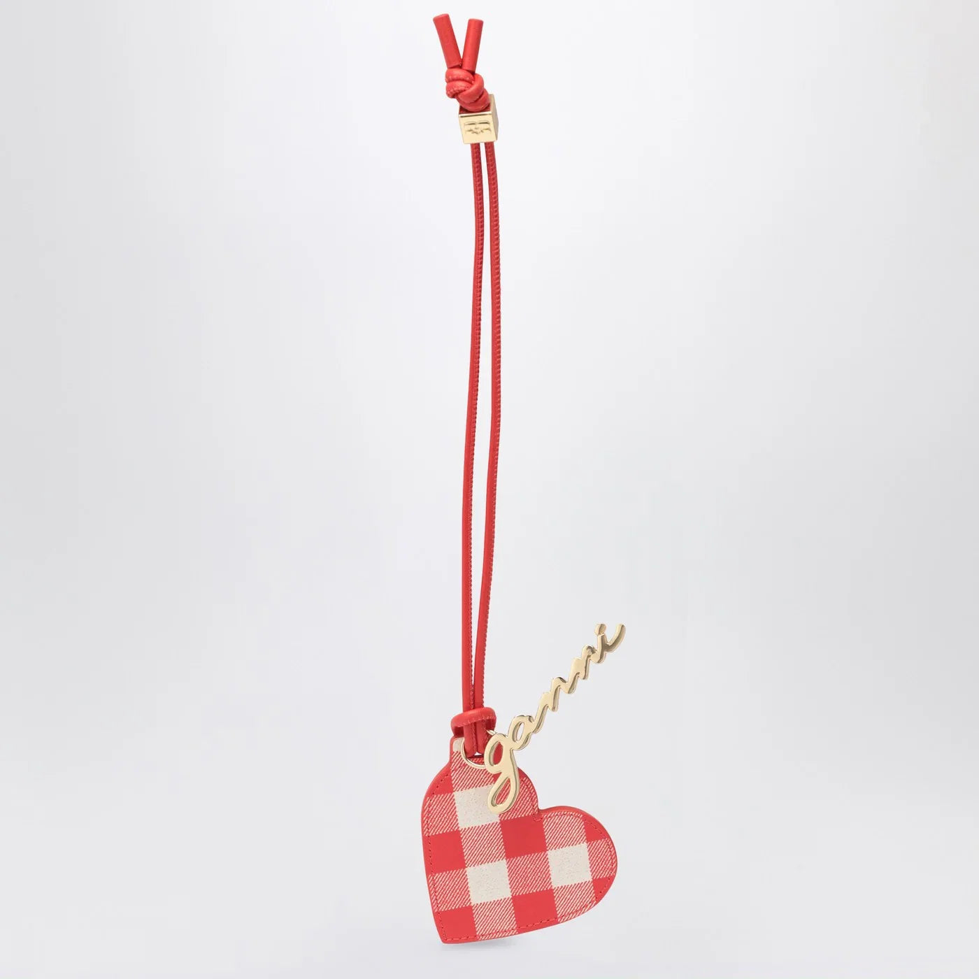 GANNI Heart-shaped mirror Bou red