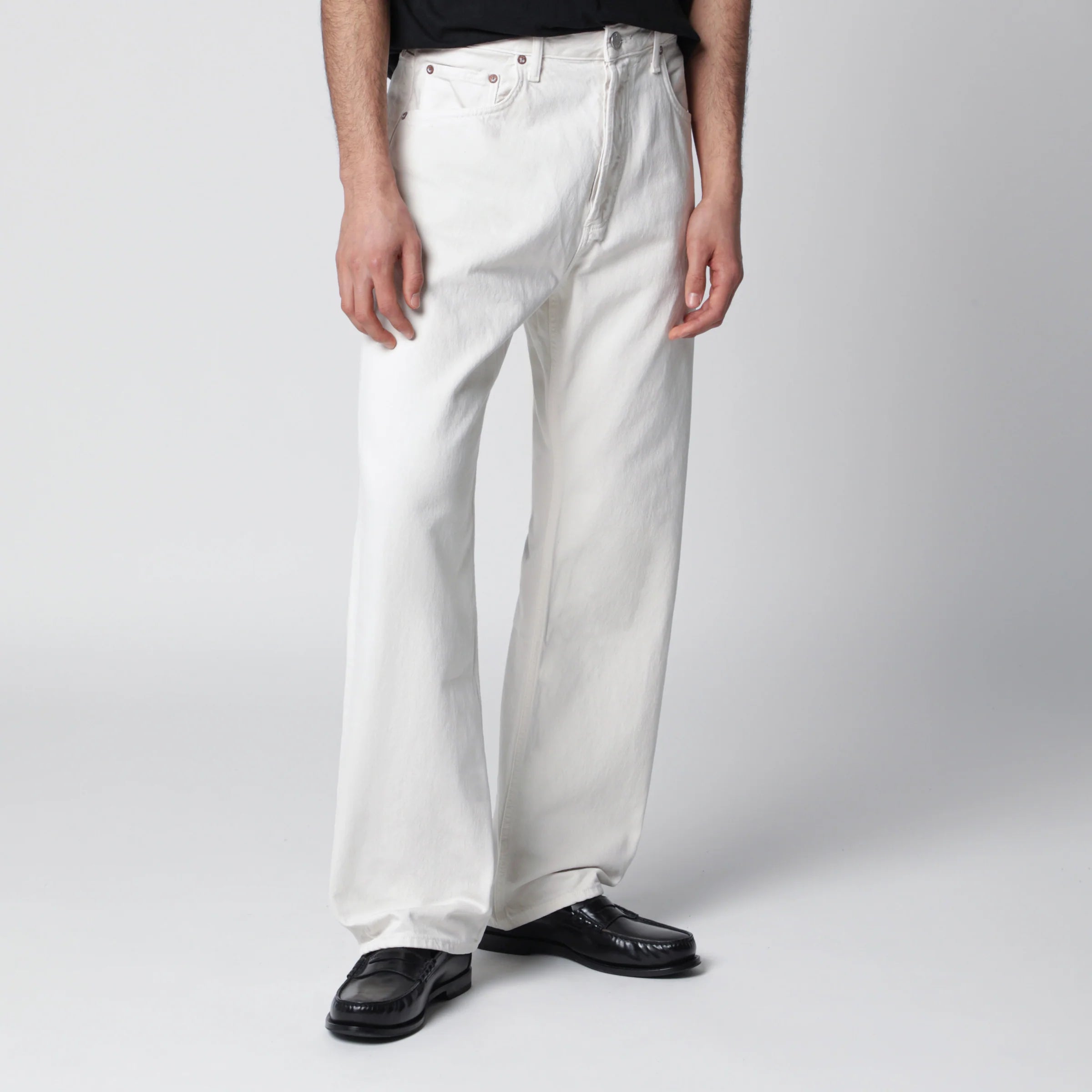 AGOLDE White trousers in regenerated denim