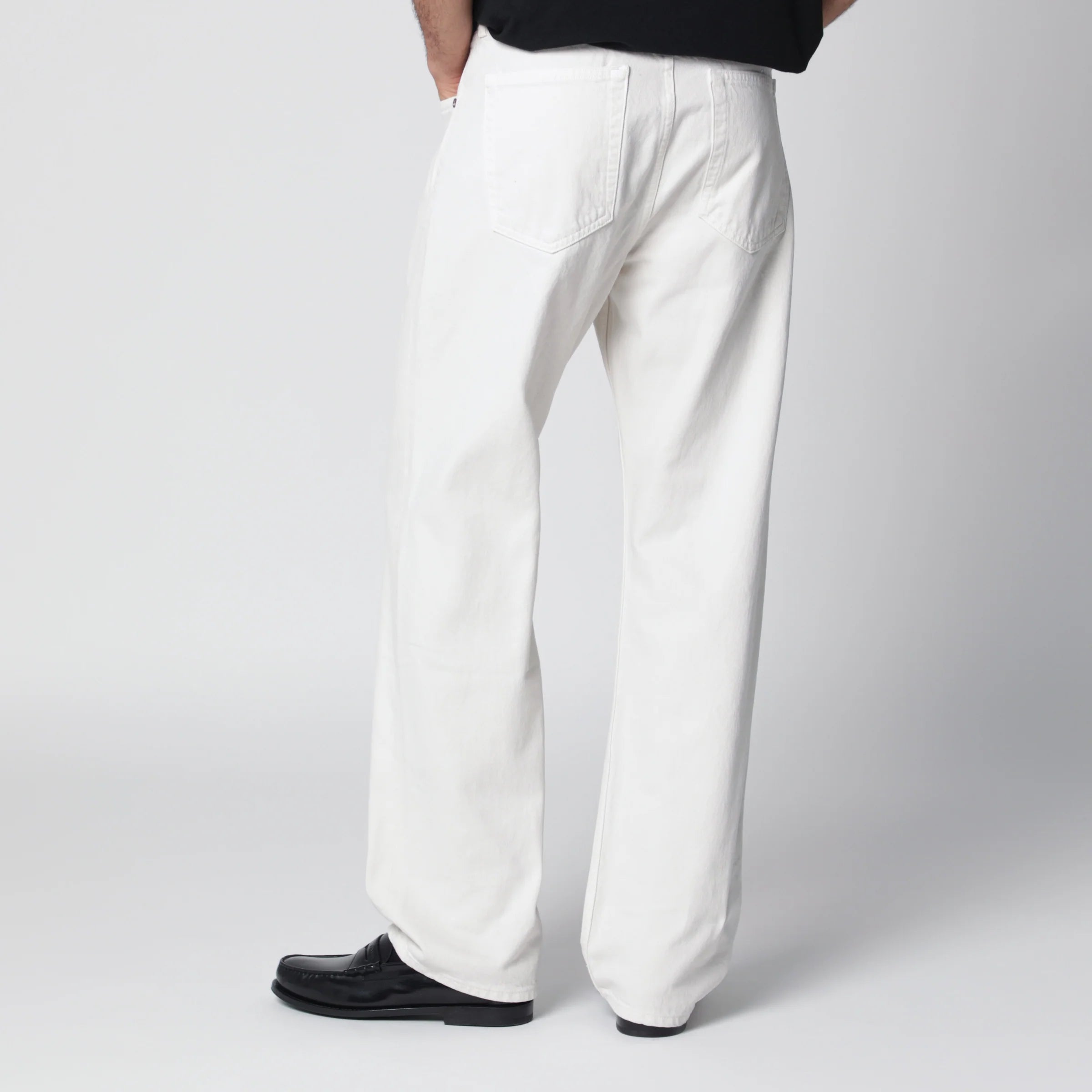AGOLDE White trousers in regenerated denim