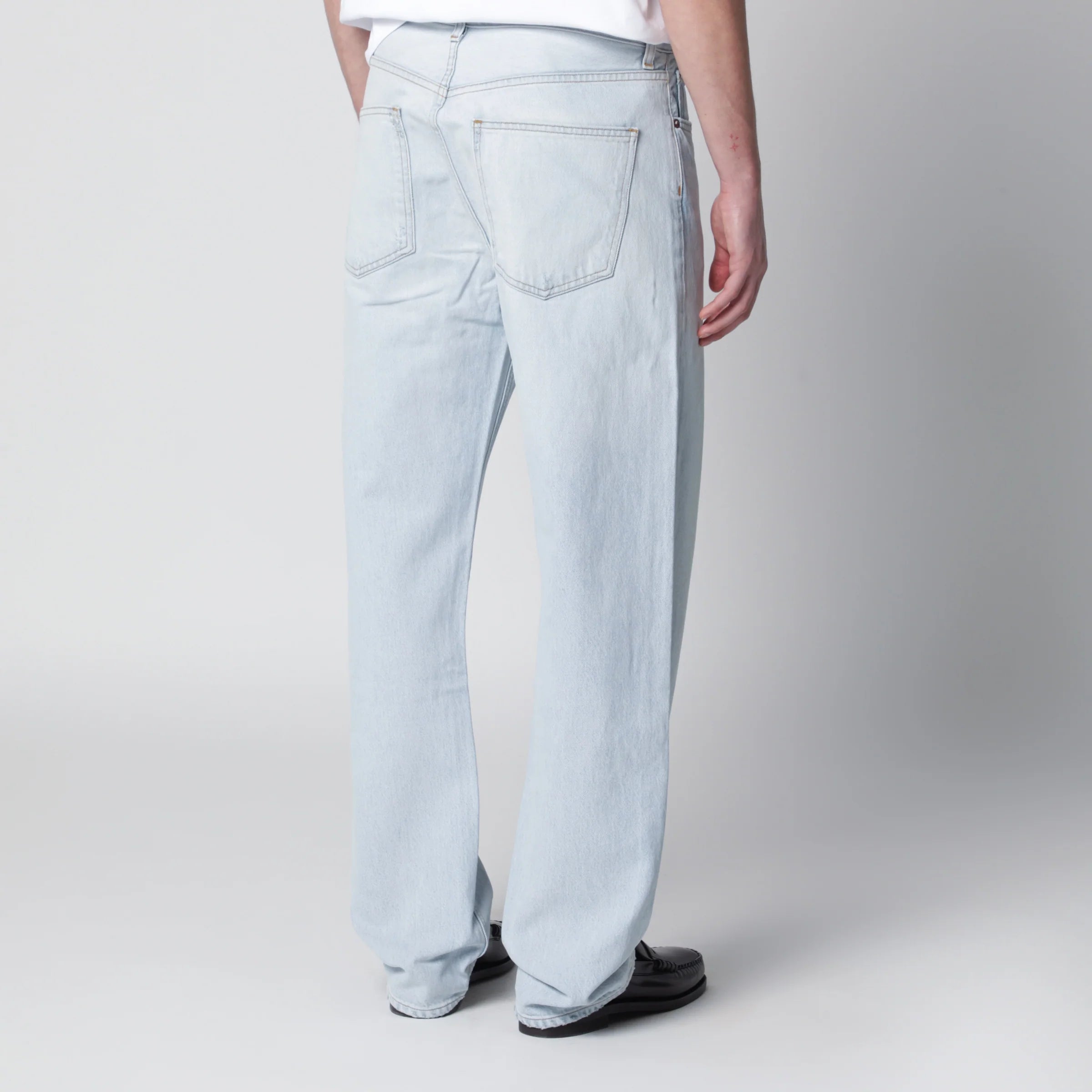 AGOLDE 90s straight-leg mid-rise jeans in light blue denim