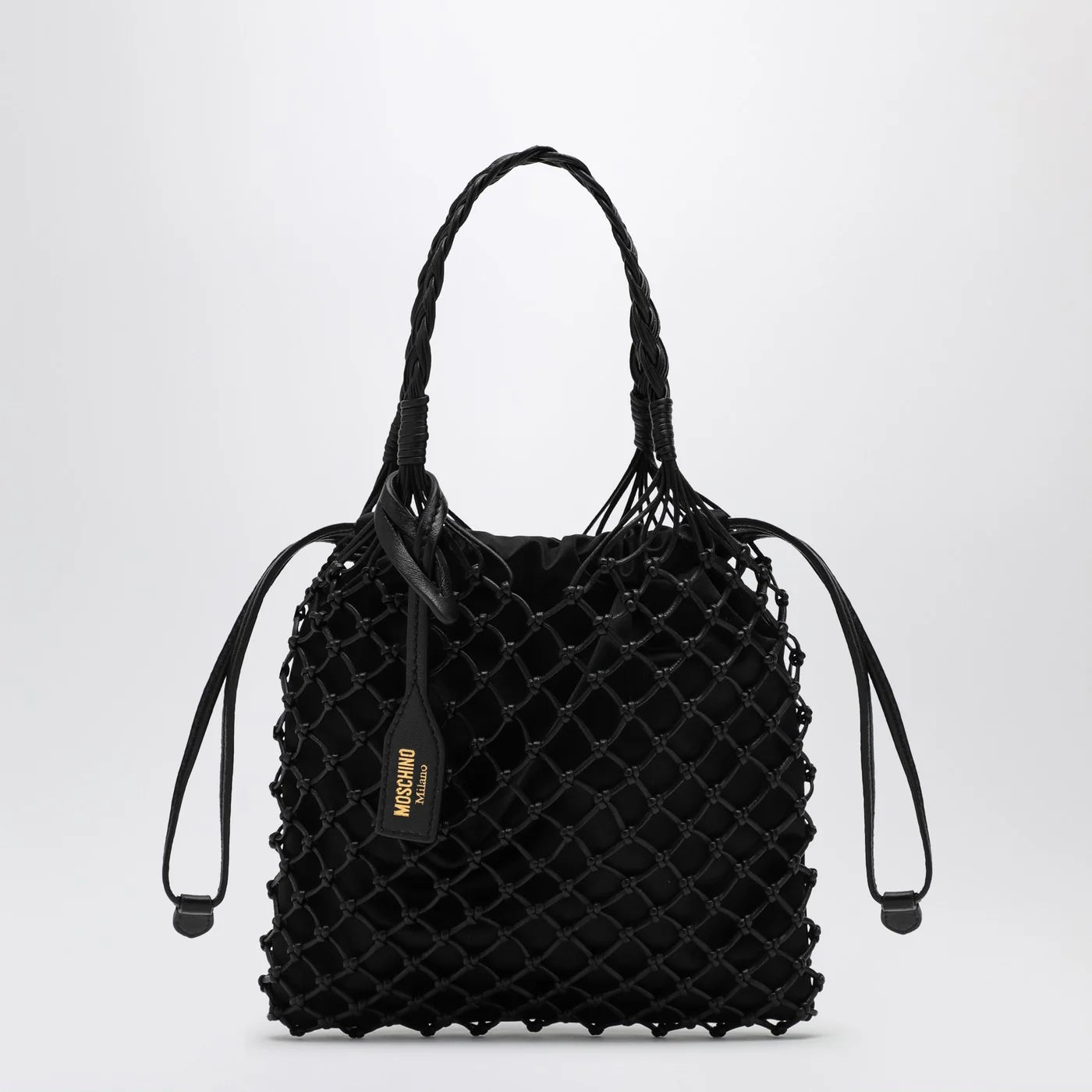 Moschino Basket Net black nappa bag