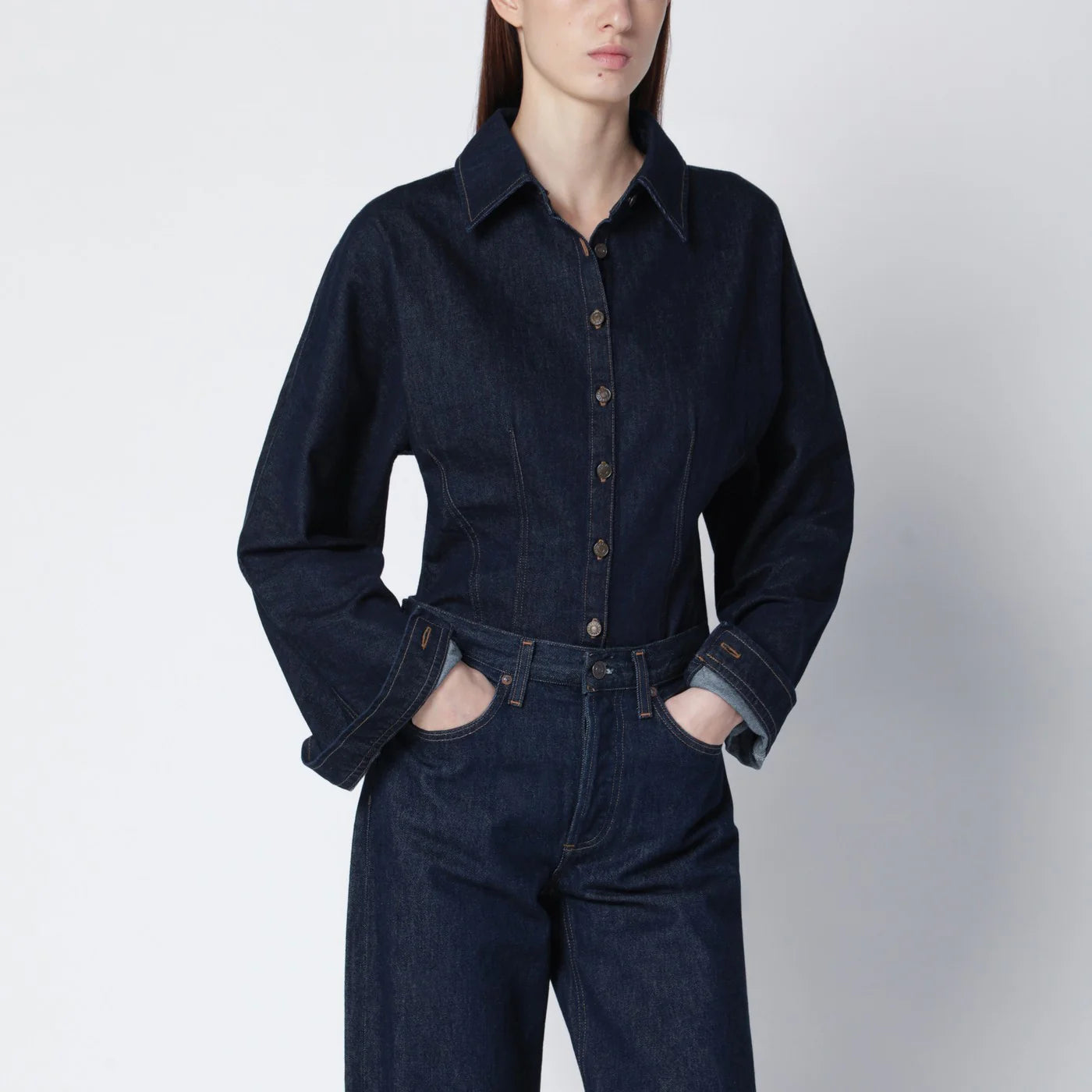 AGOLDE Dark indigo denim shirt