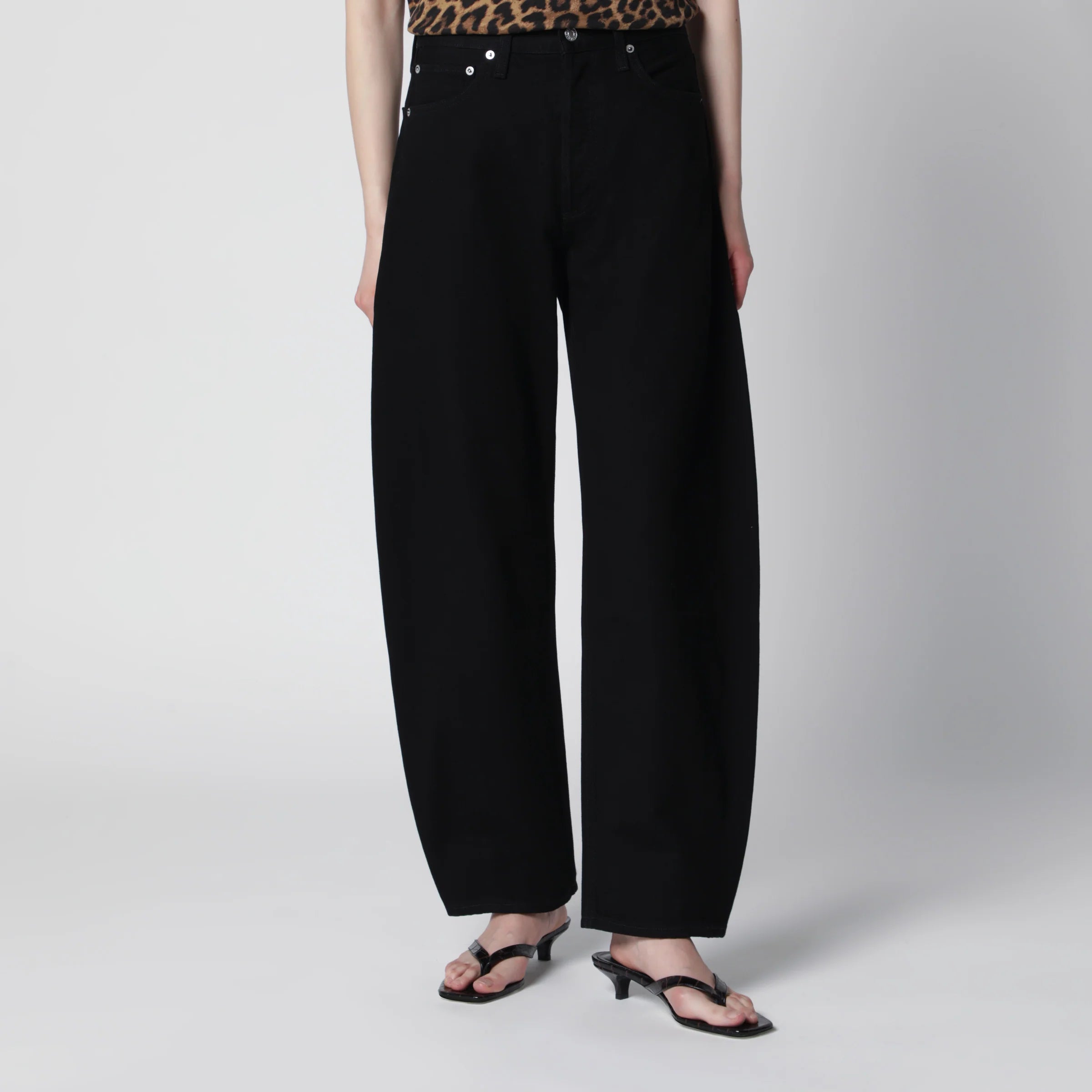 AGOLDE Luna Jeans In Black Cover Denim