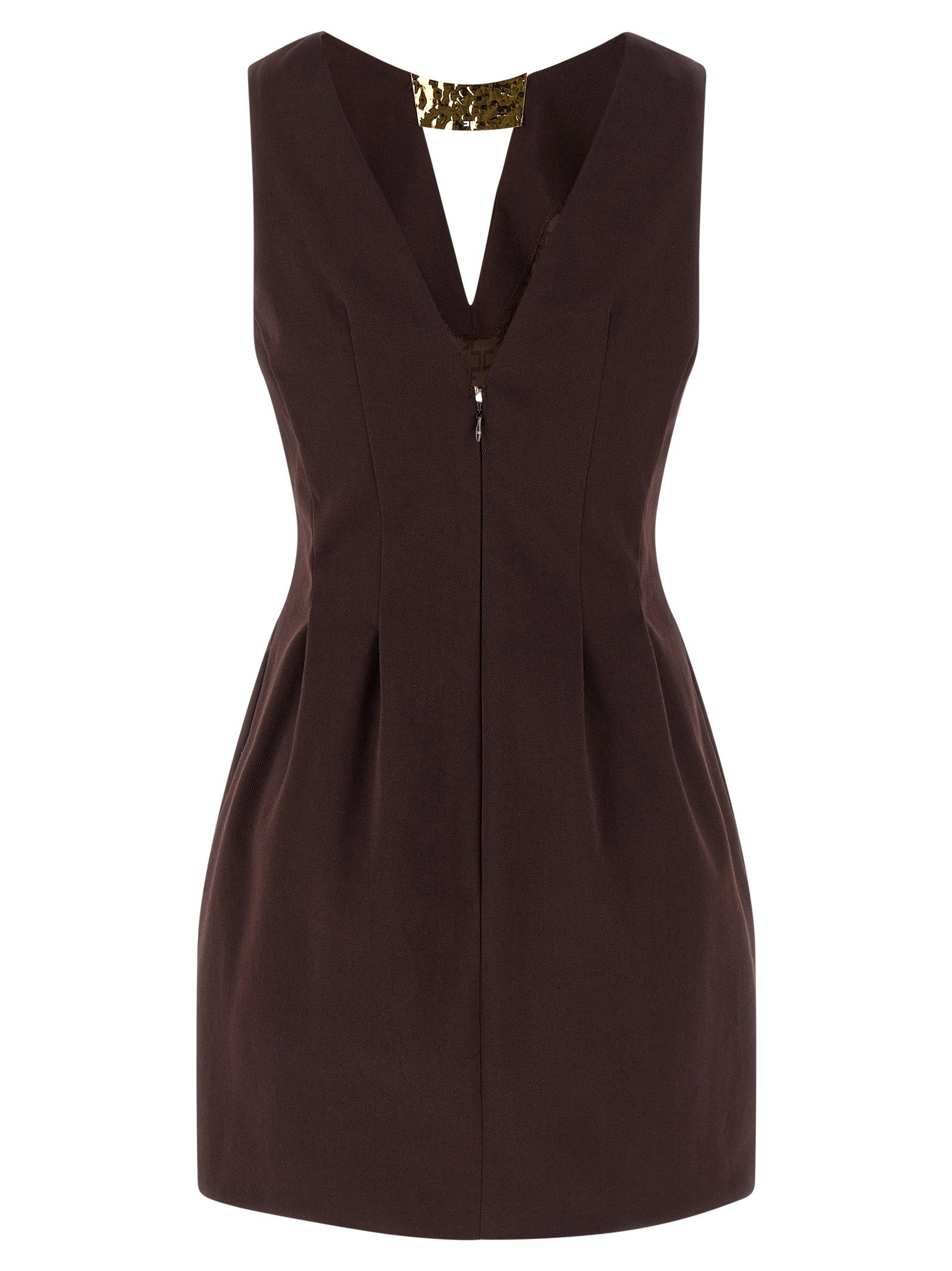 Elisabetta Franchi Metal Plaque Dress