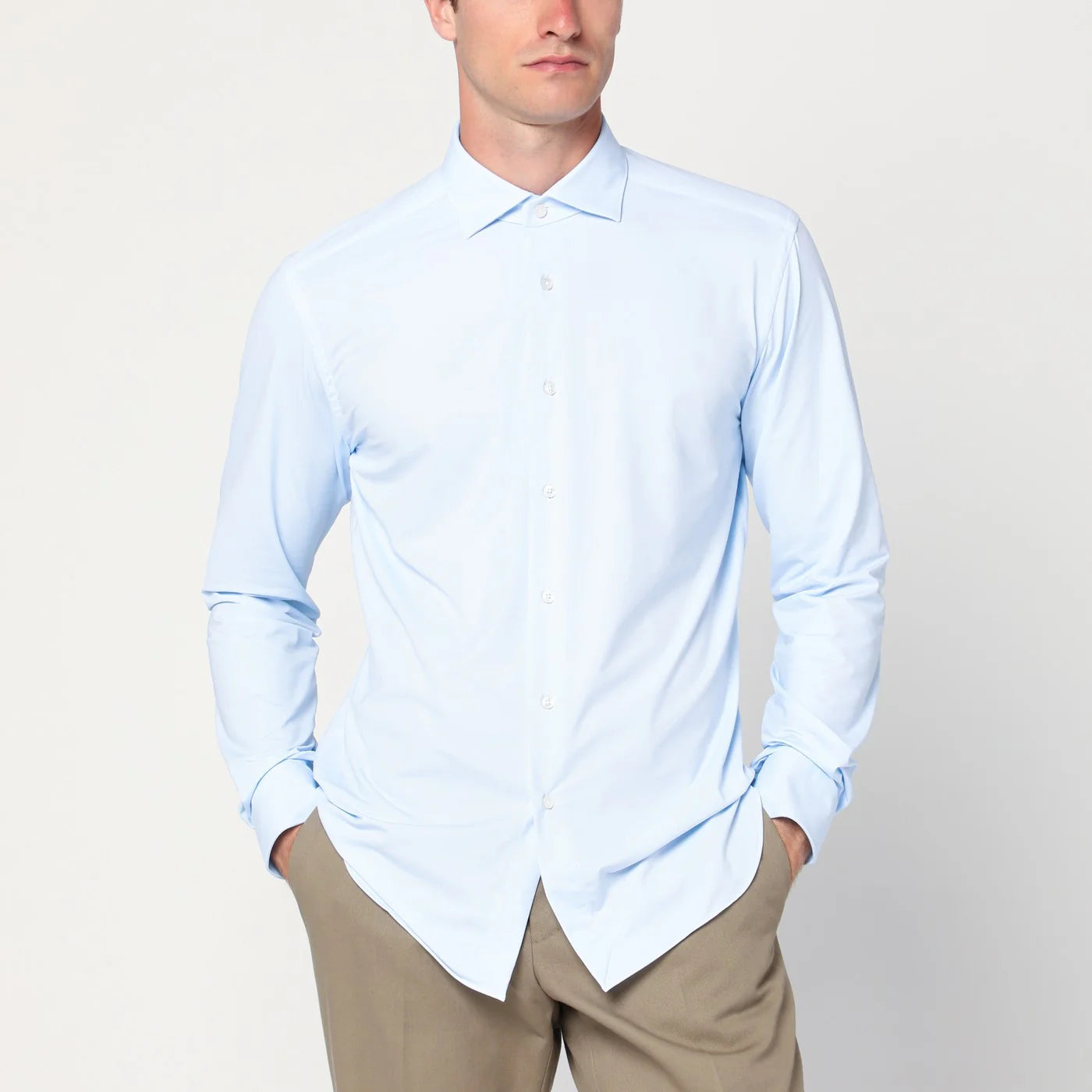 XACUS Light blue Active twill shirt
