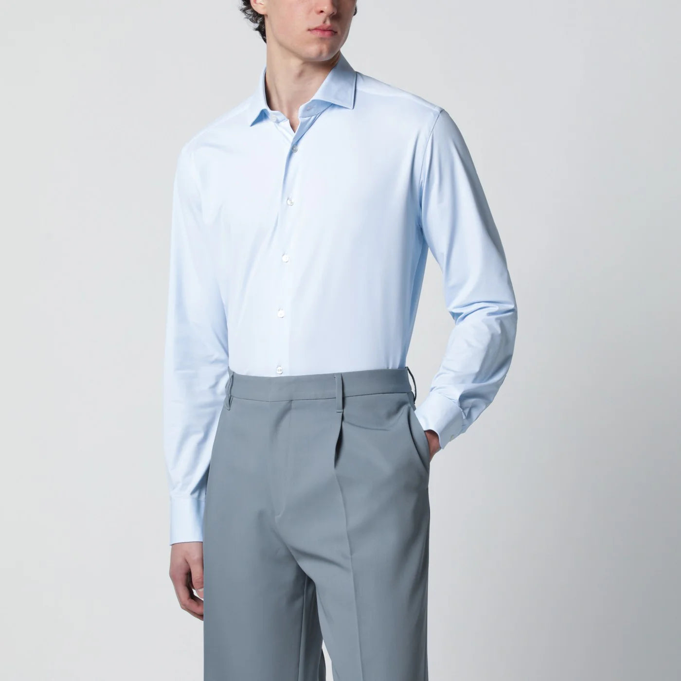 XACUS Active Tailor Fit shirt light blue