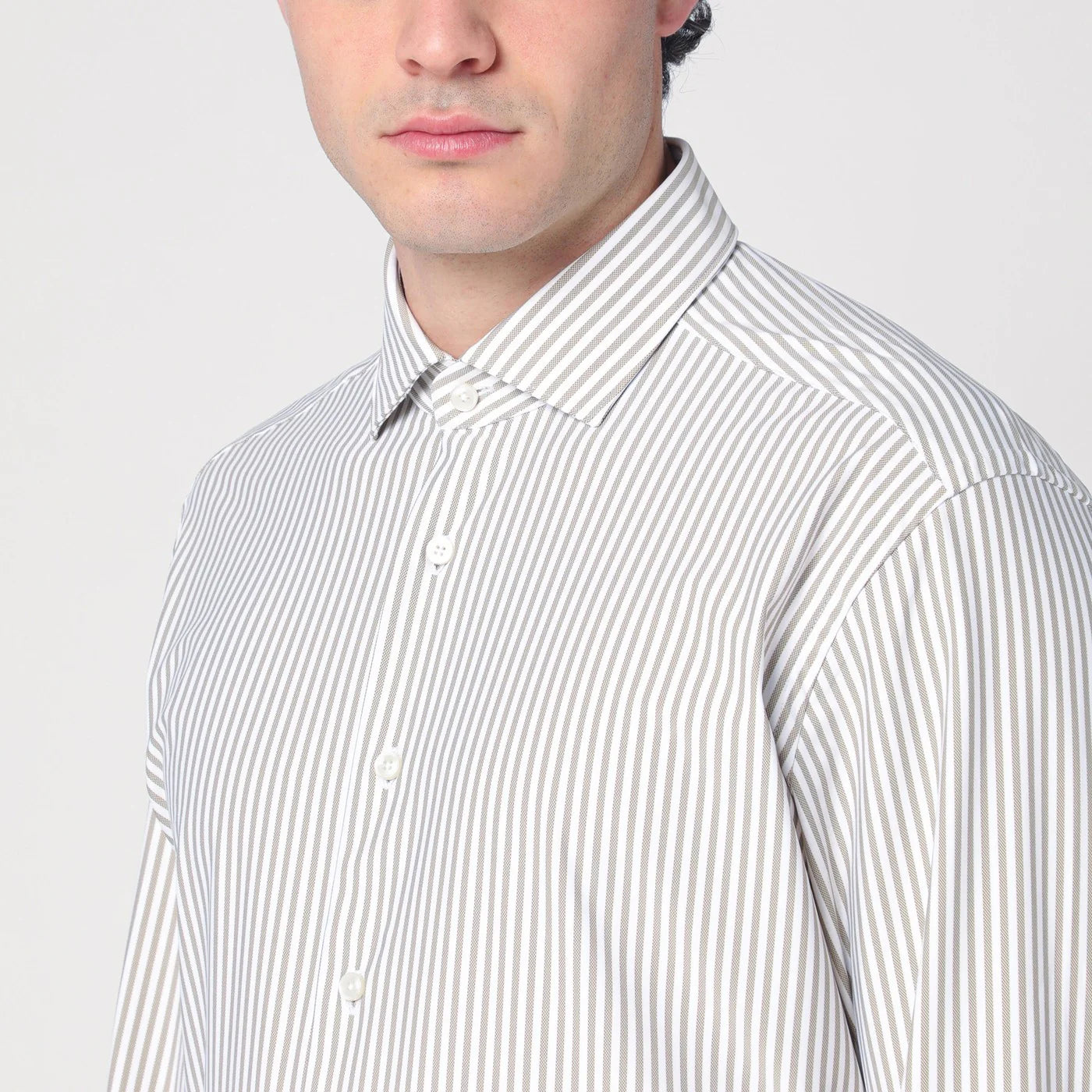 XACUS White/beige cotton shirt