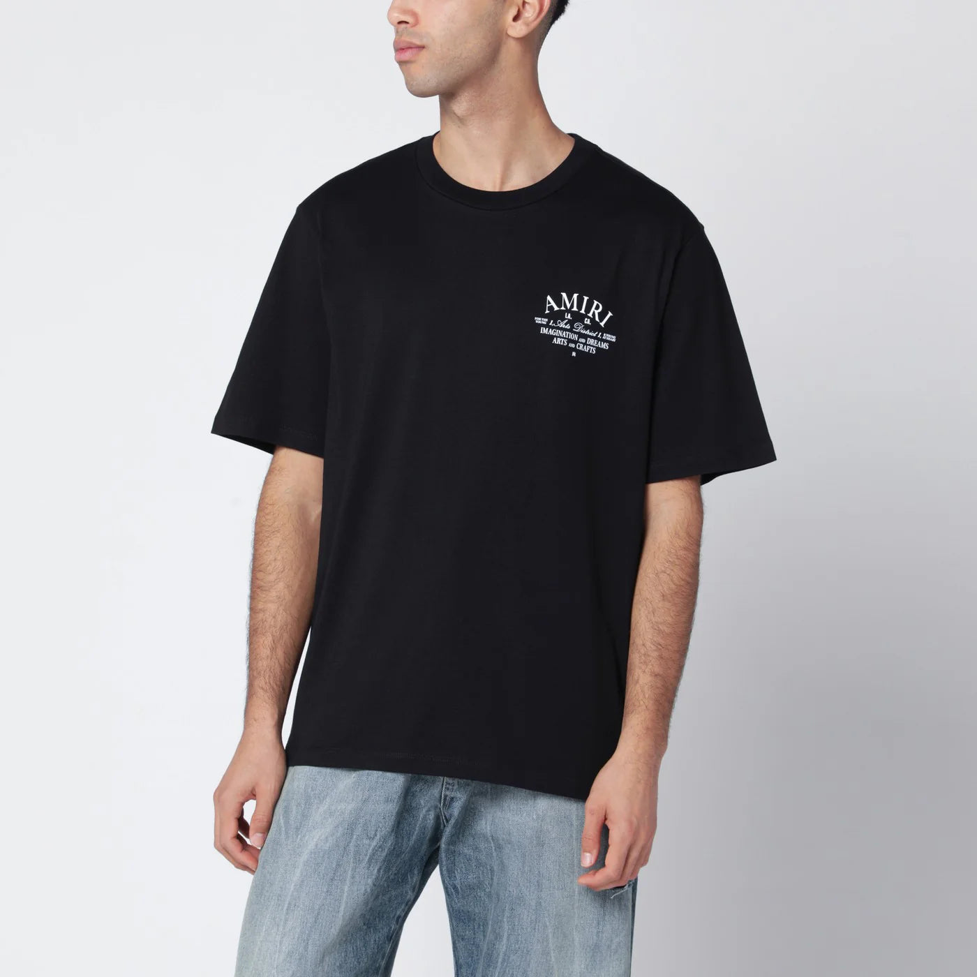 AMIRI Black cotton T-shirt with logo print