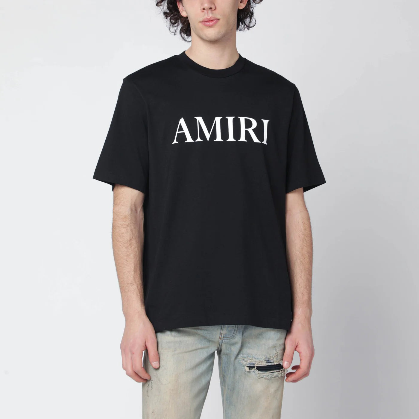 AMIRI Black cotton T-shirt with logo