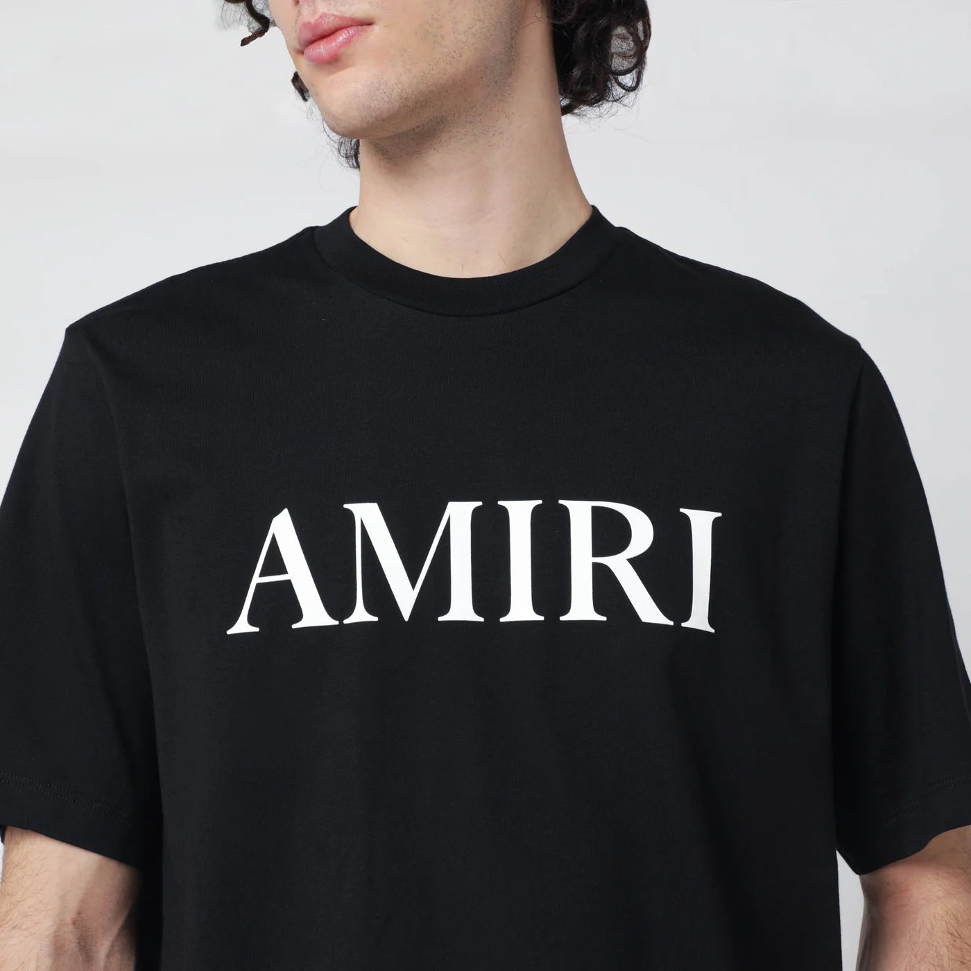 AMIRI Black cotton T-shirt with logo
