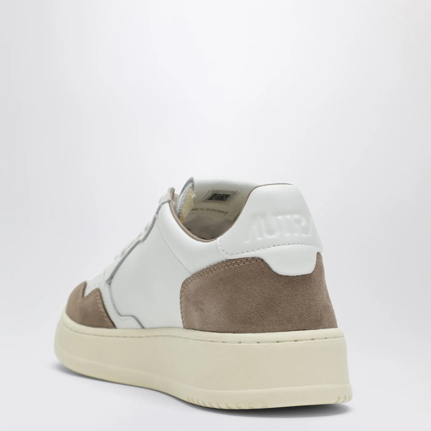 AUTRY Medalist Low Sneakers in white leather and brown suede