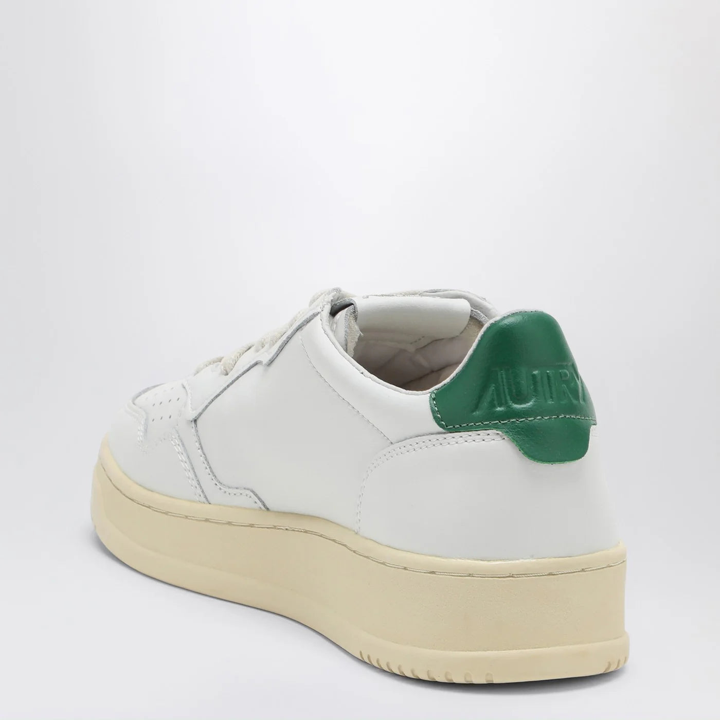 AUTRY White/green Medalist Sneakers