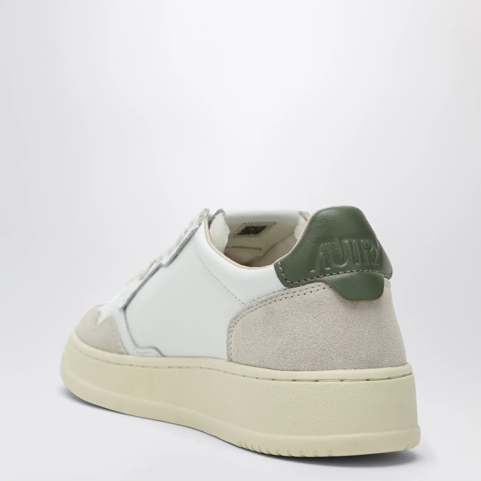AUTRY Medalist Low sneakers in white/green leather and suede