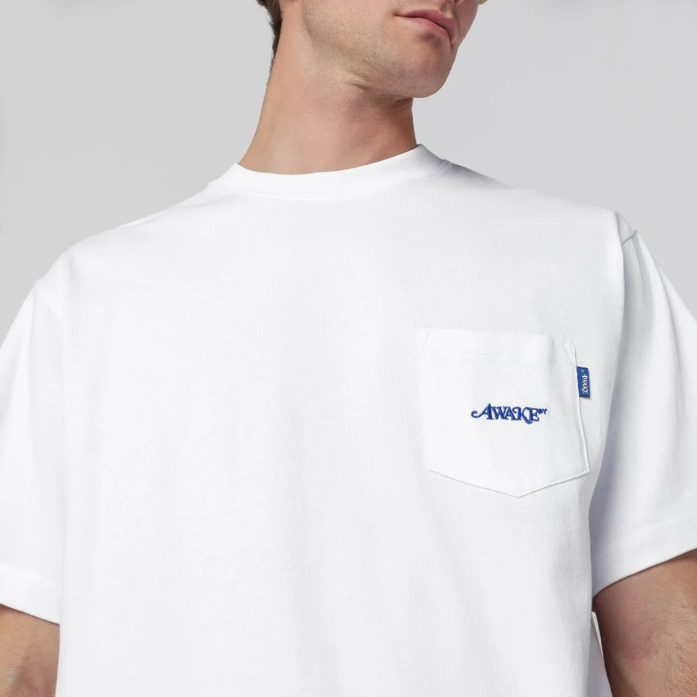 Awake NY White crewneck T-shirt with logo