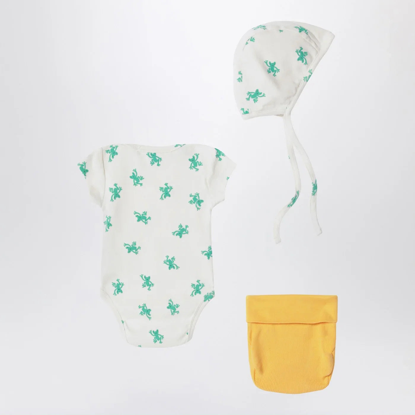 Bobo Choses Three-piece set white/yellow in cotton