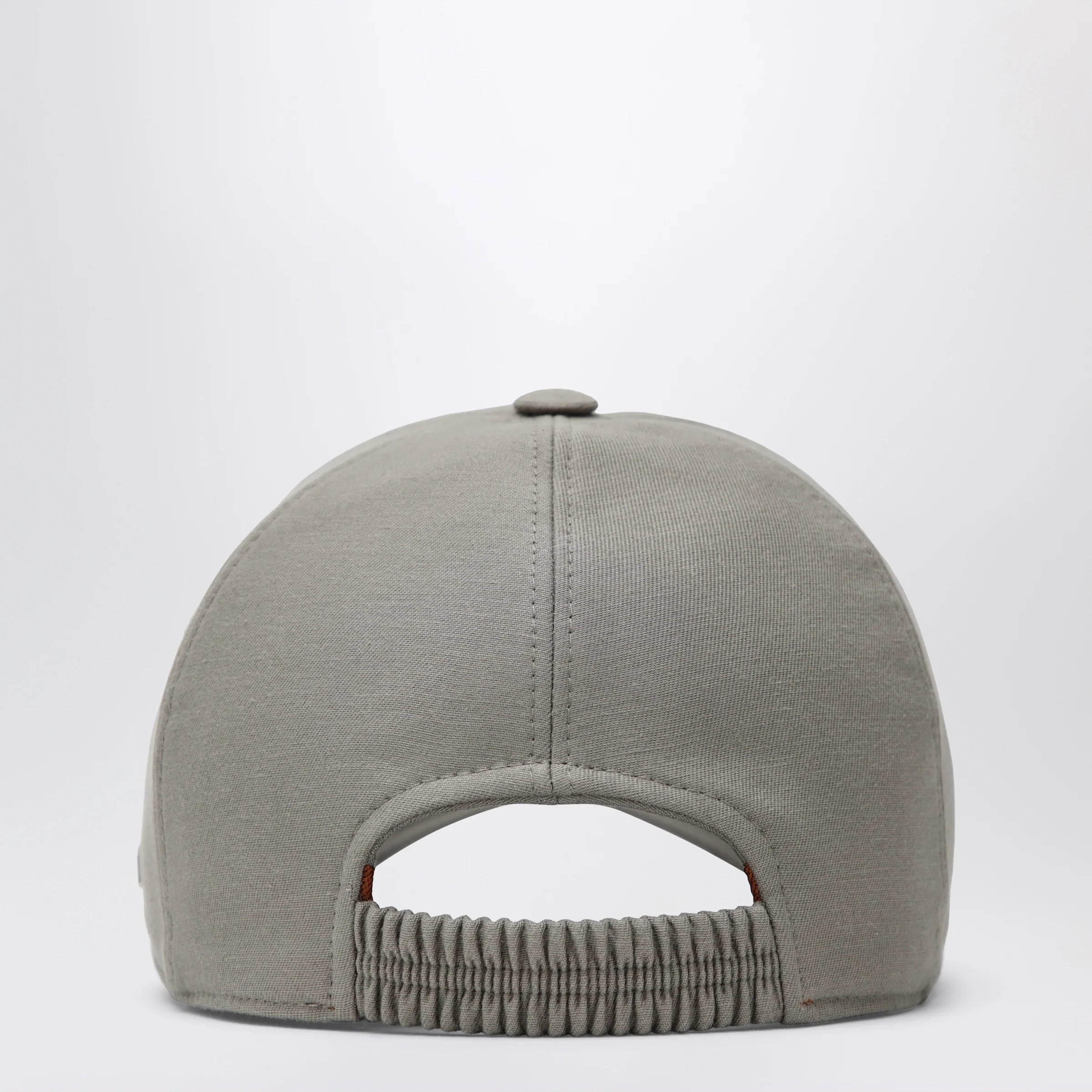 ZEGNA Taupe cotton baseball cap
