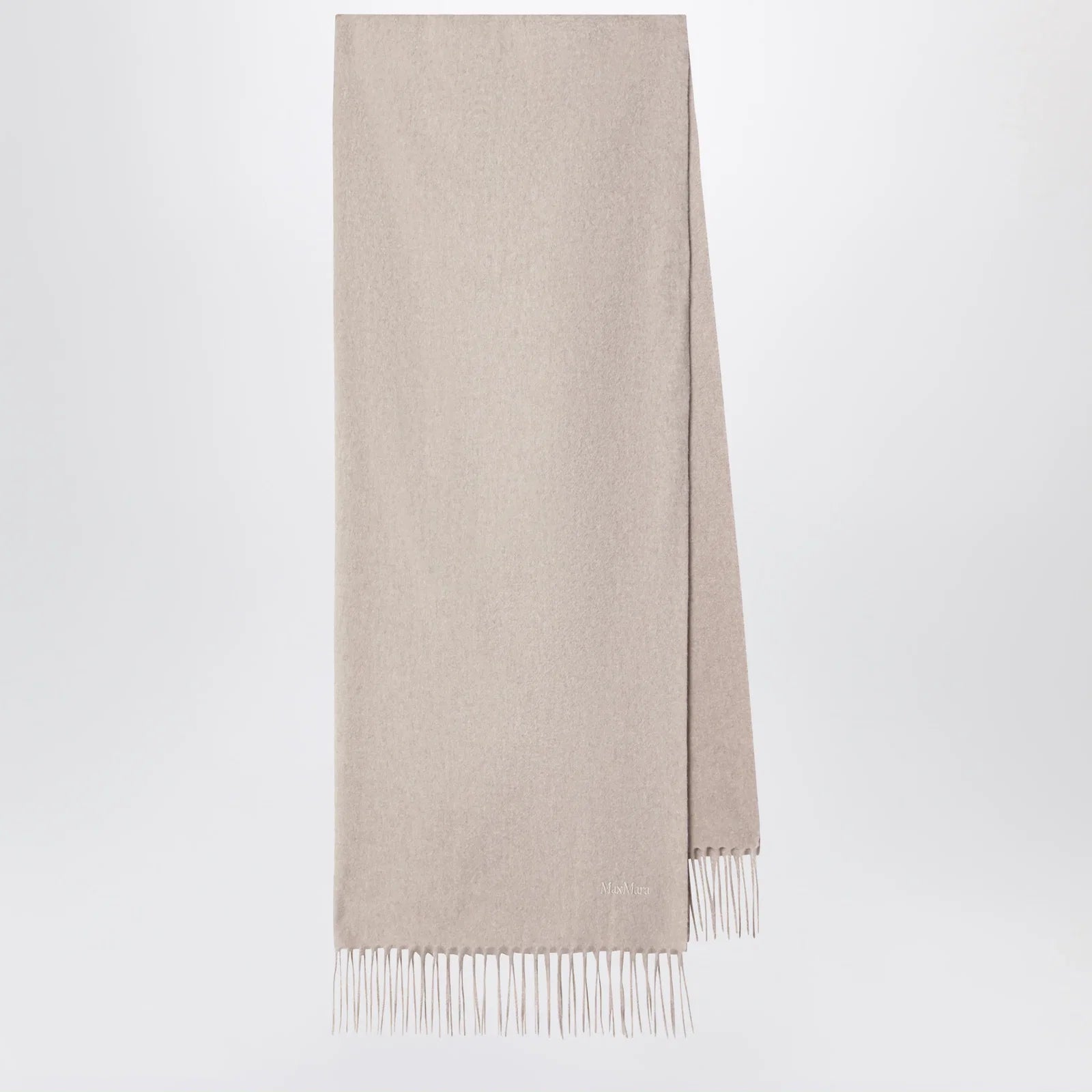 Max Mara Sand-colored cashmere scarf