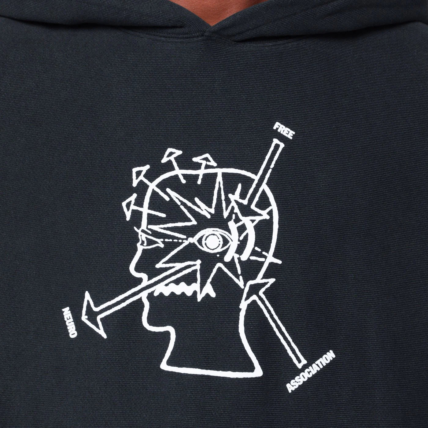 Brain Dead Faded black Neuro Free Association sweatshirt