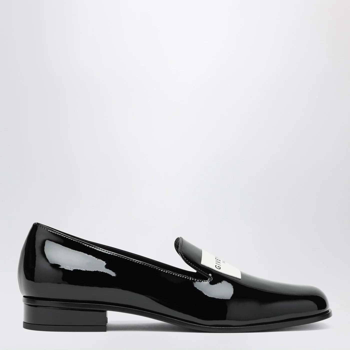 Givenchy Black patent leather tuxedo loafers