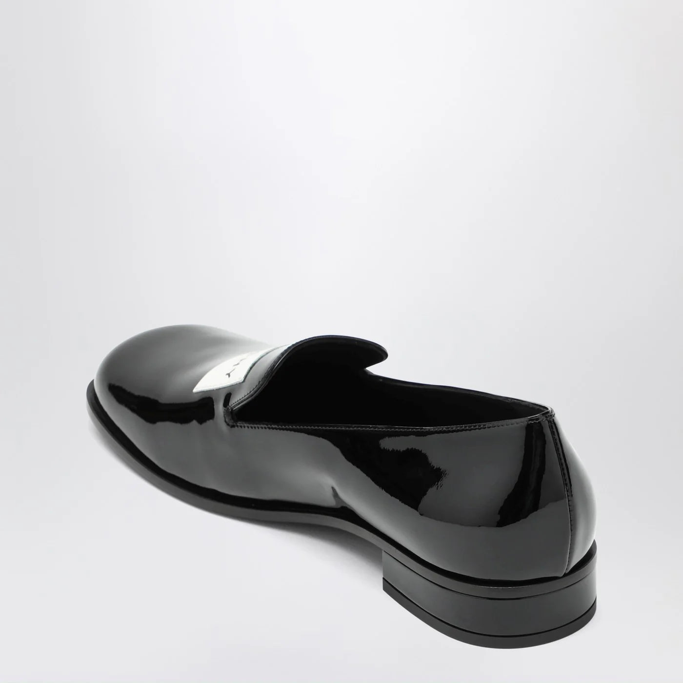 Givenchy Black patent leather tuxedo loafers