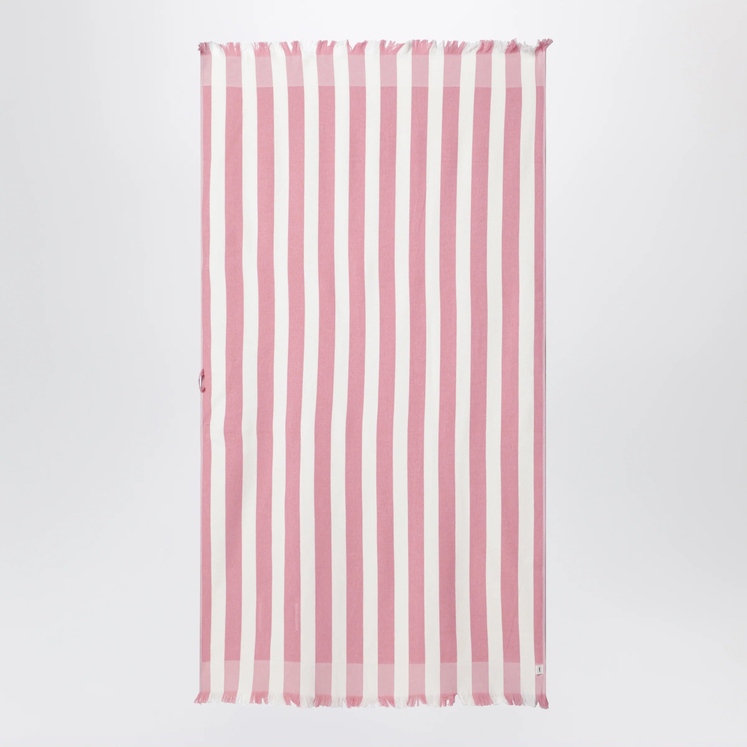 Tekla Pink/white striped beach towel