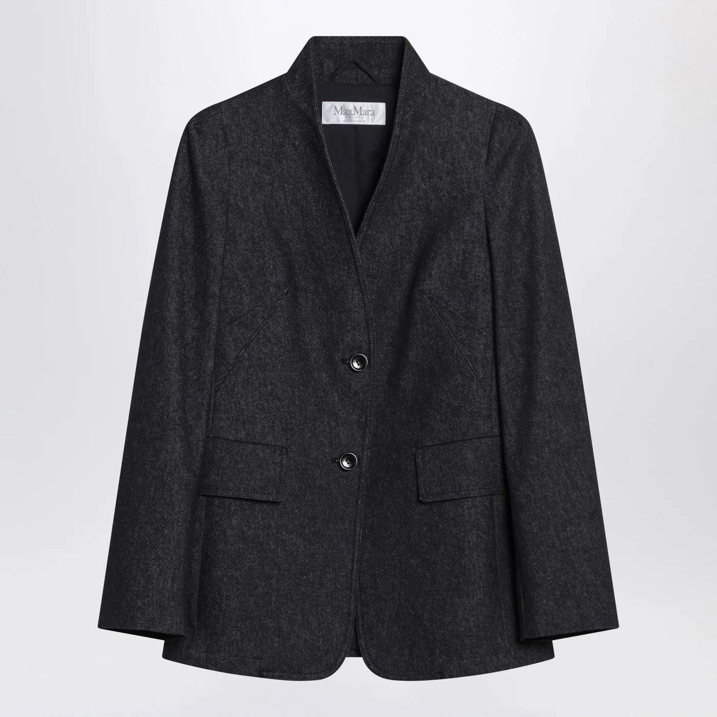 Max Mara Midnight blue jacket in cotton denim effect