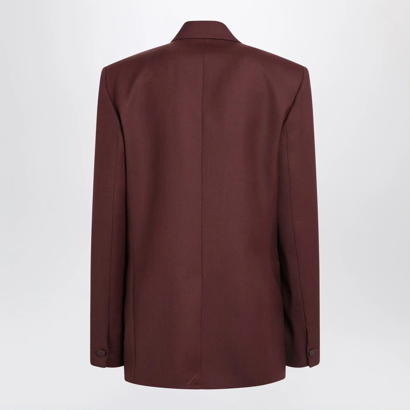 The Frankie Shop Monterey burgundy structured wool-blend jacket
