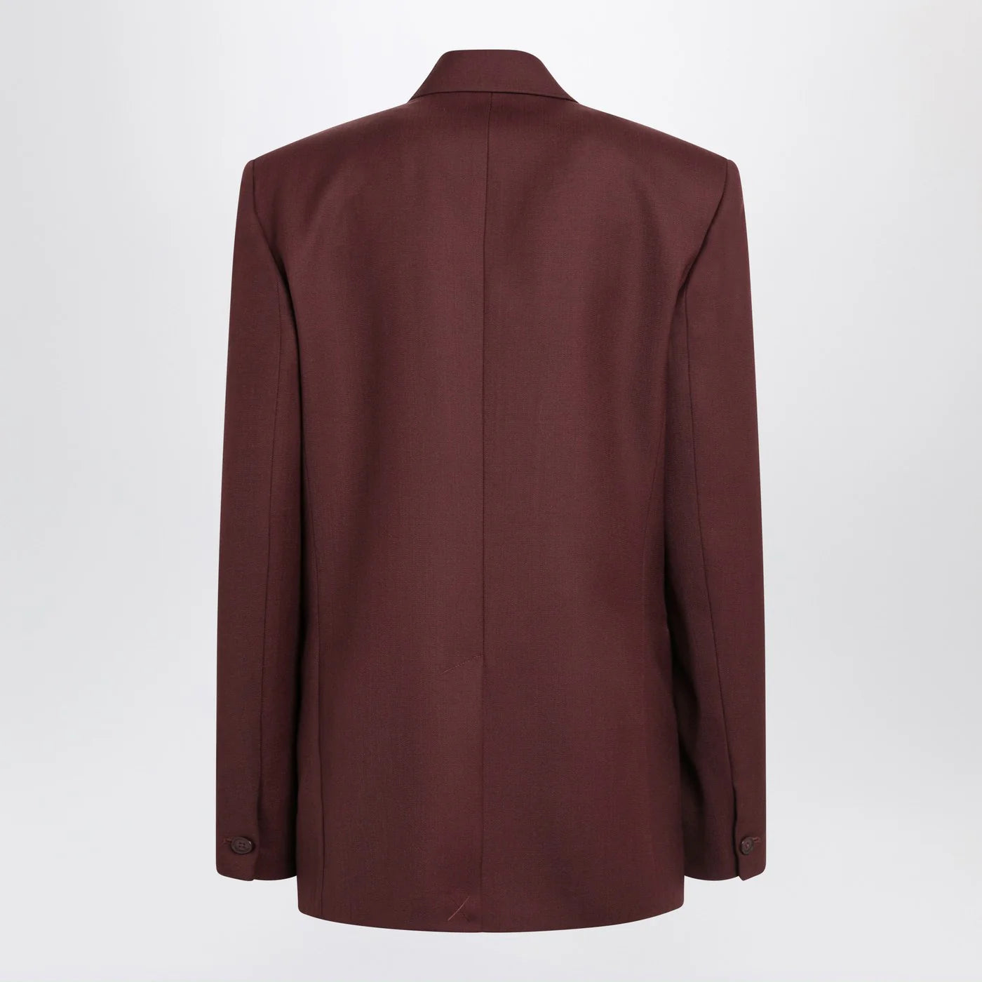 The Frankie Shop Monterey burgundy structured wool-blend jacket