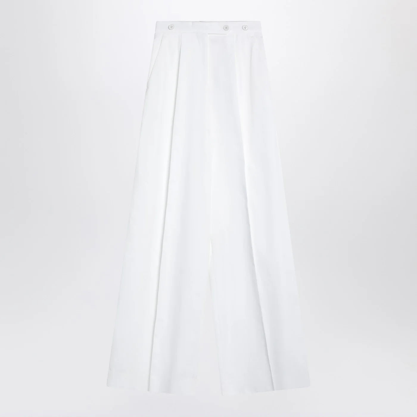 Givenchy White pleated cotton trousers