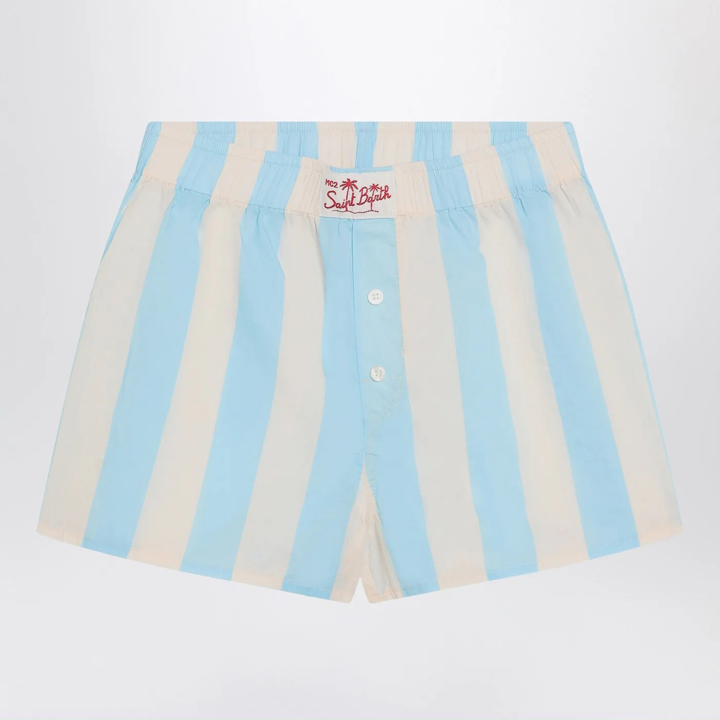 MC2 Saint Barth Blue/white striped Boxy Jr Shorts